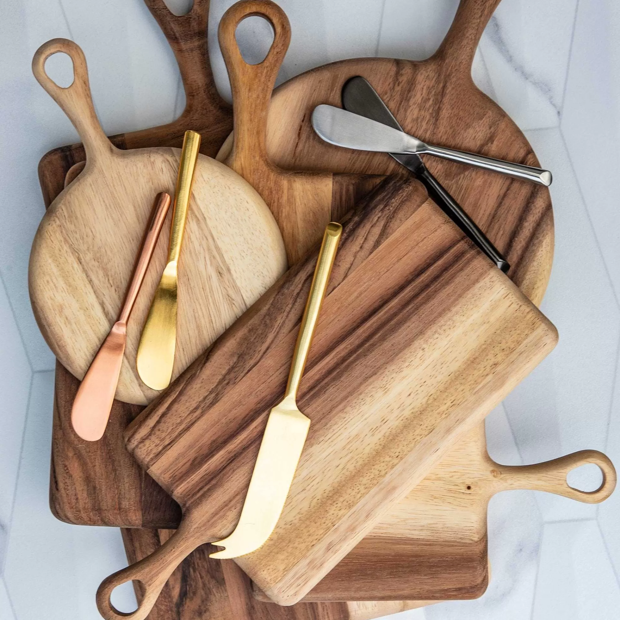 Be Home Wood Serving Boards<Acacia Mini Square Serving Board