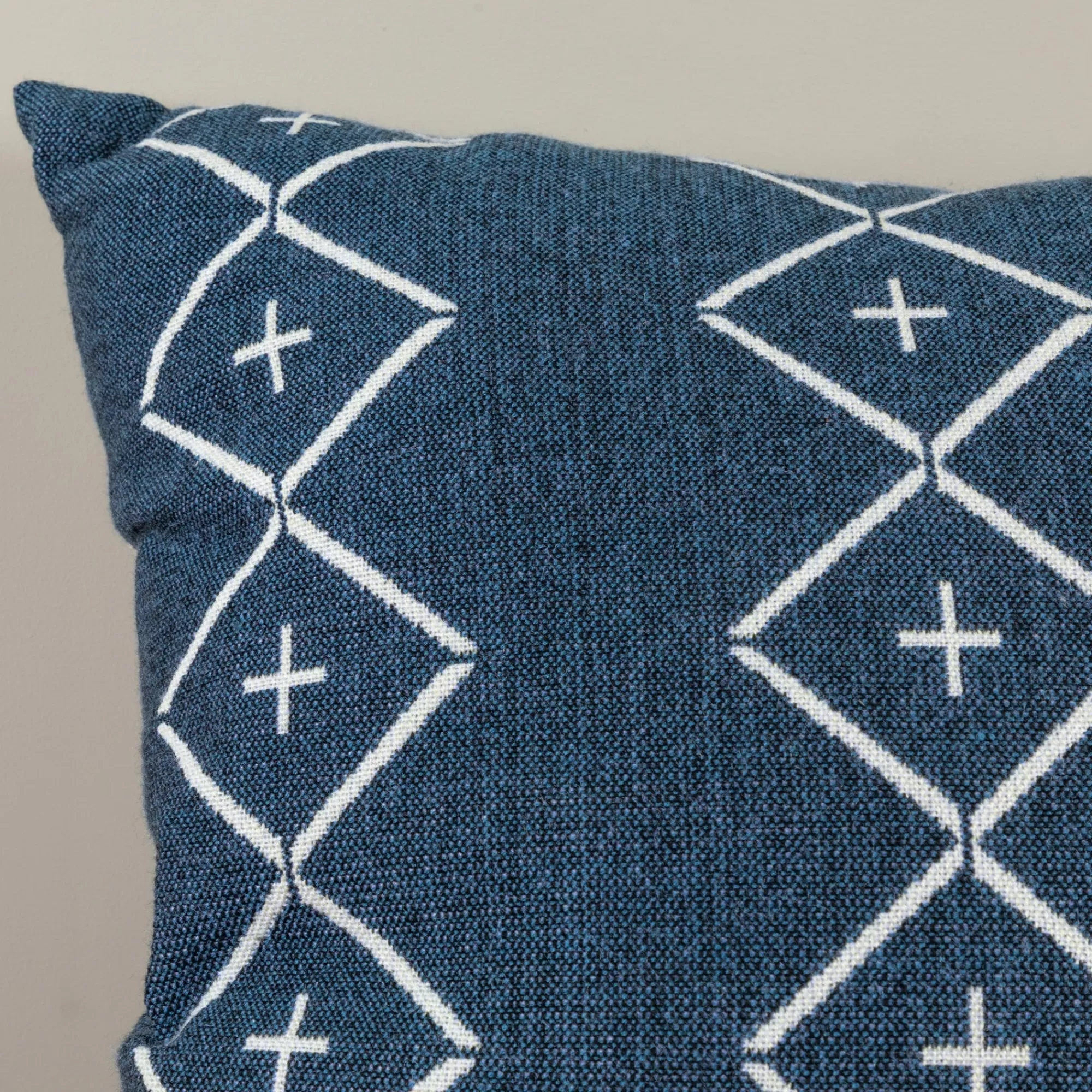 Best Sale Be Home Alpaca Square Pillow, Navy with Diamond & Plus