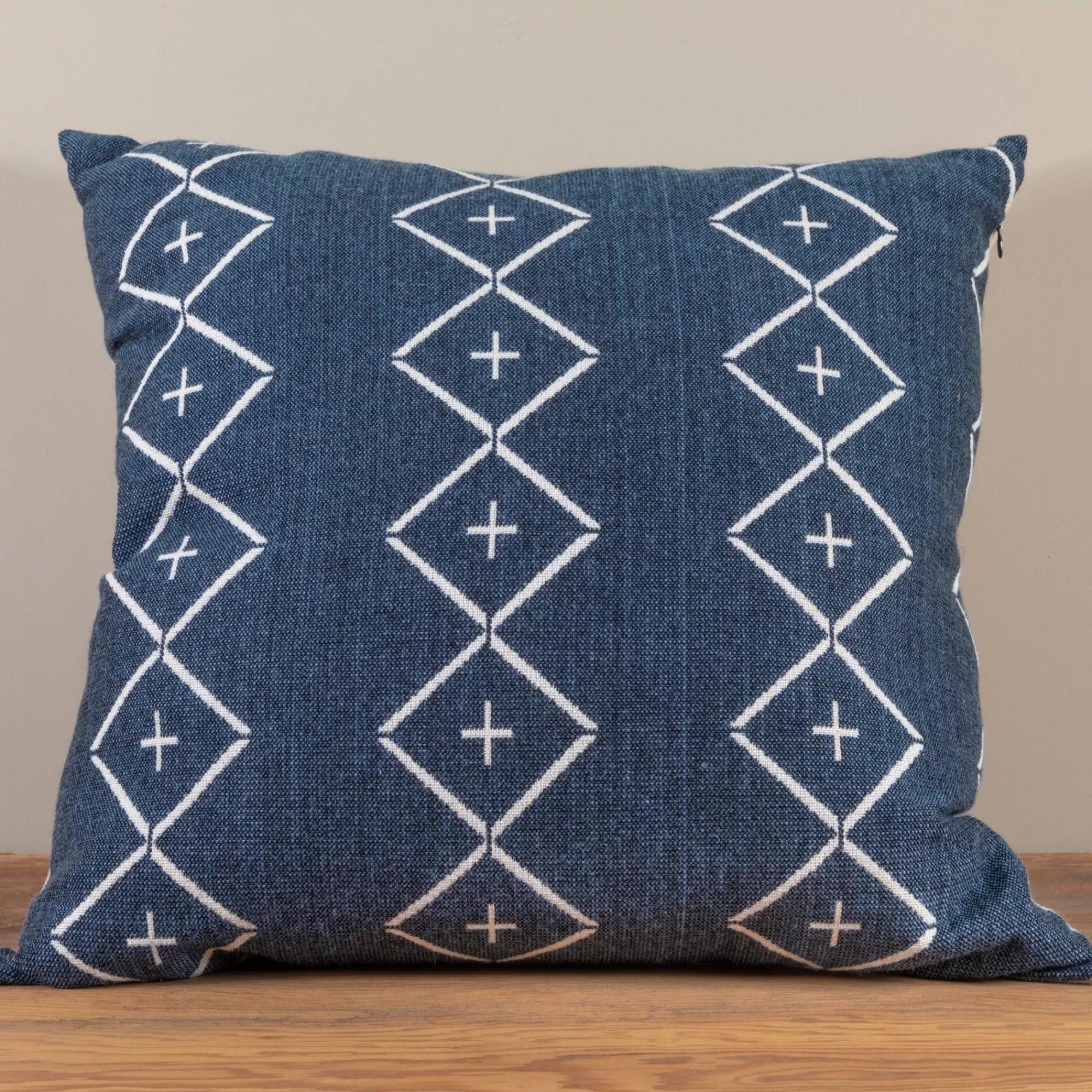 Best Sale Be Home Alpaca Square Pillow, Navy with Diamond & Plus