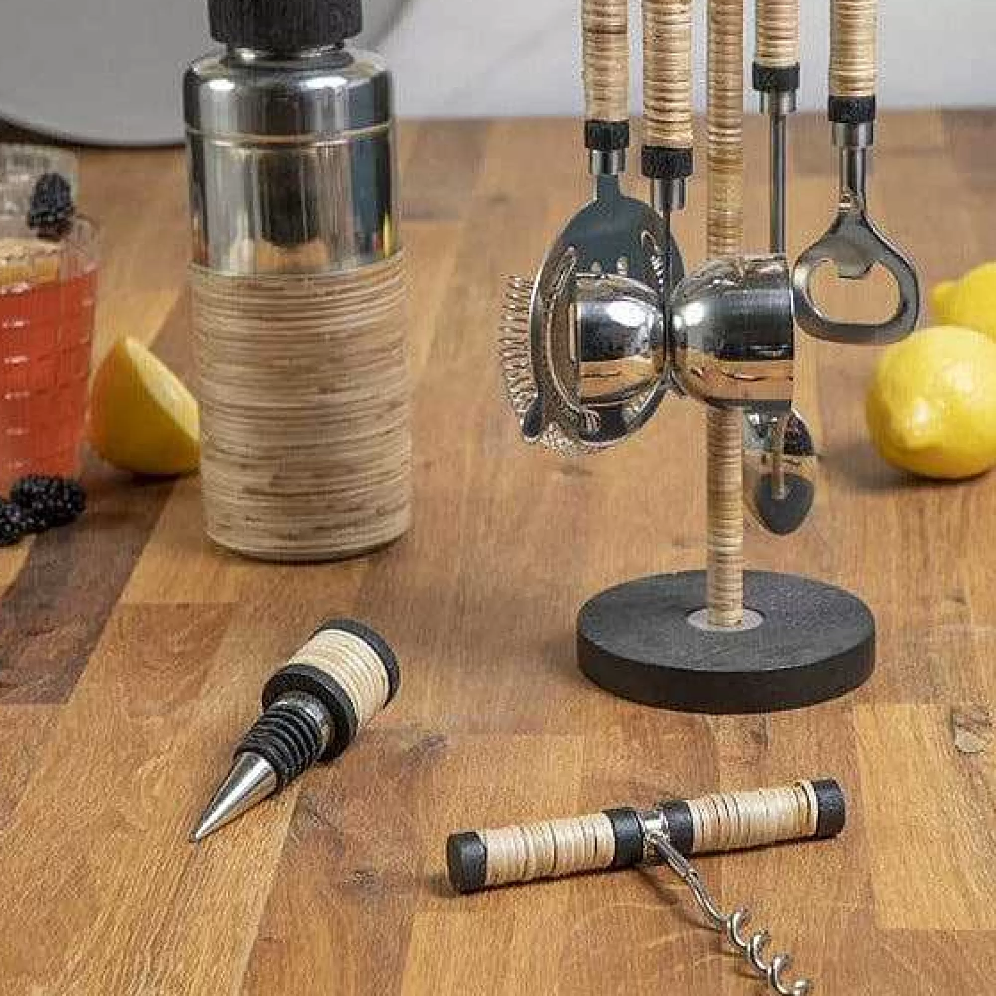 Be Home Bar Tools<Arendal Rattan Bottle Stopper