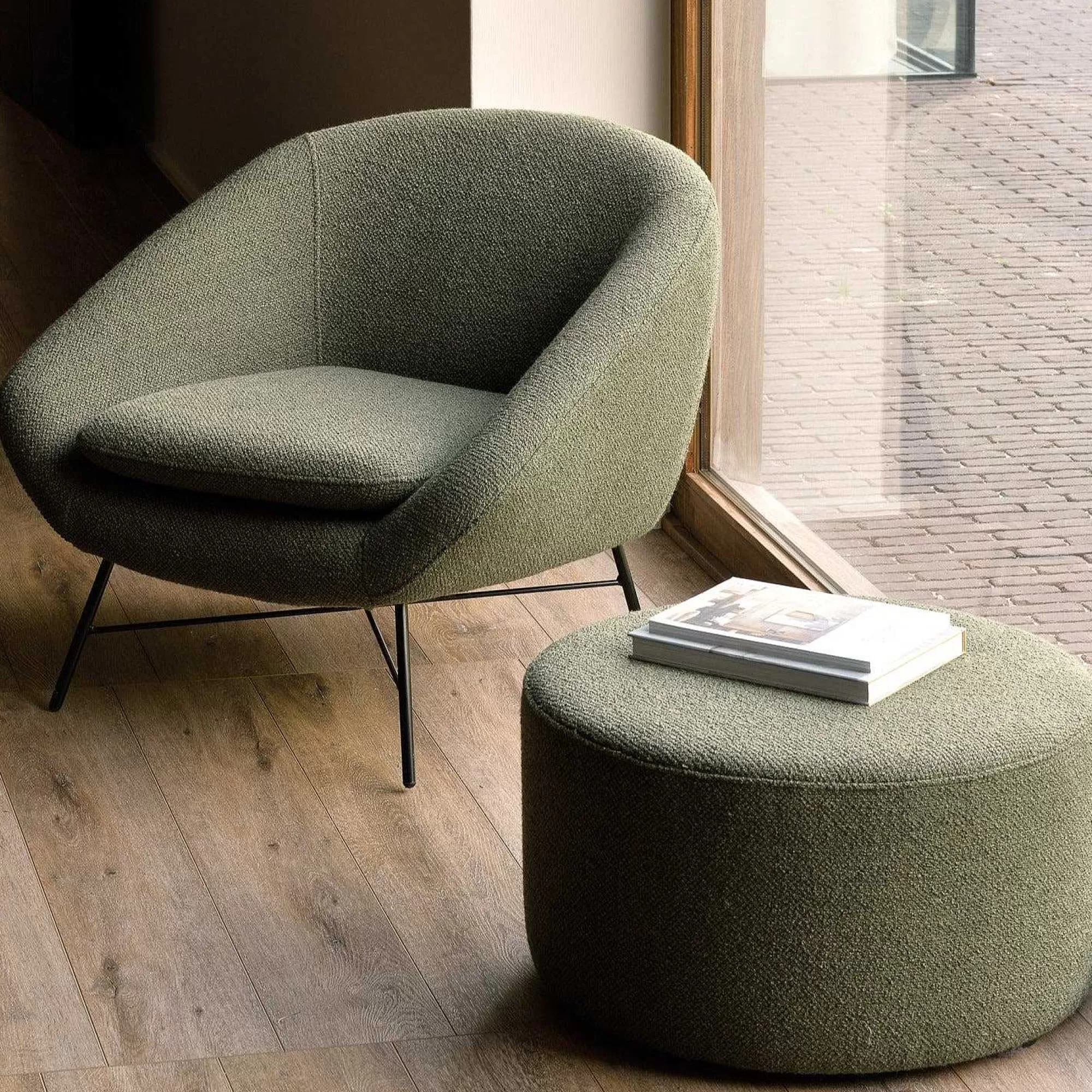 Be Home Poufs & Ottomans<Barrow Pouf, Pine Green, 23.5"