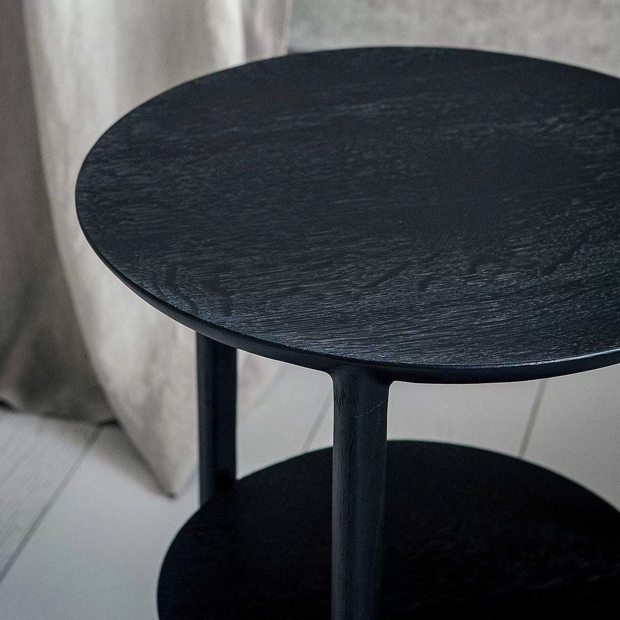 Be Home Side Tables<Bok Solid Black Oak Side Table