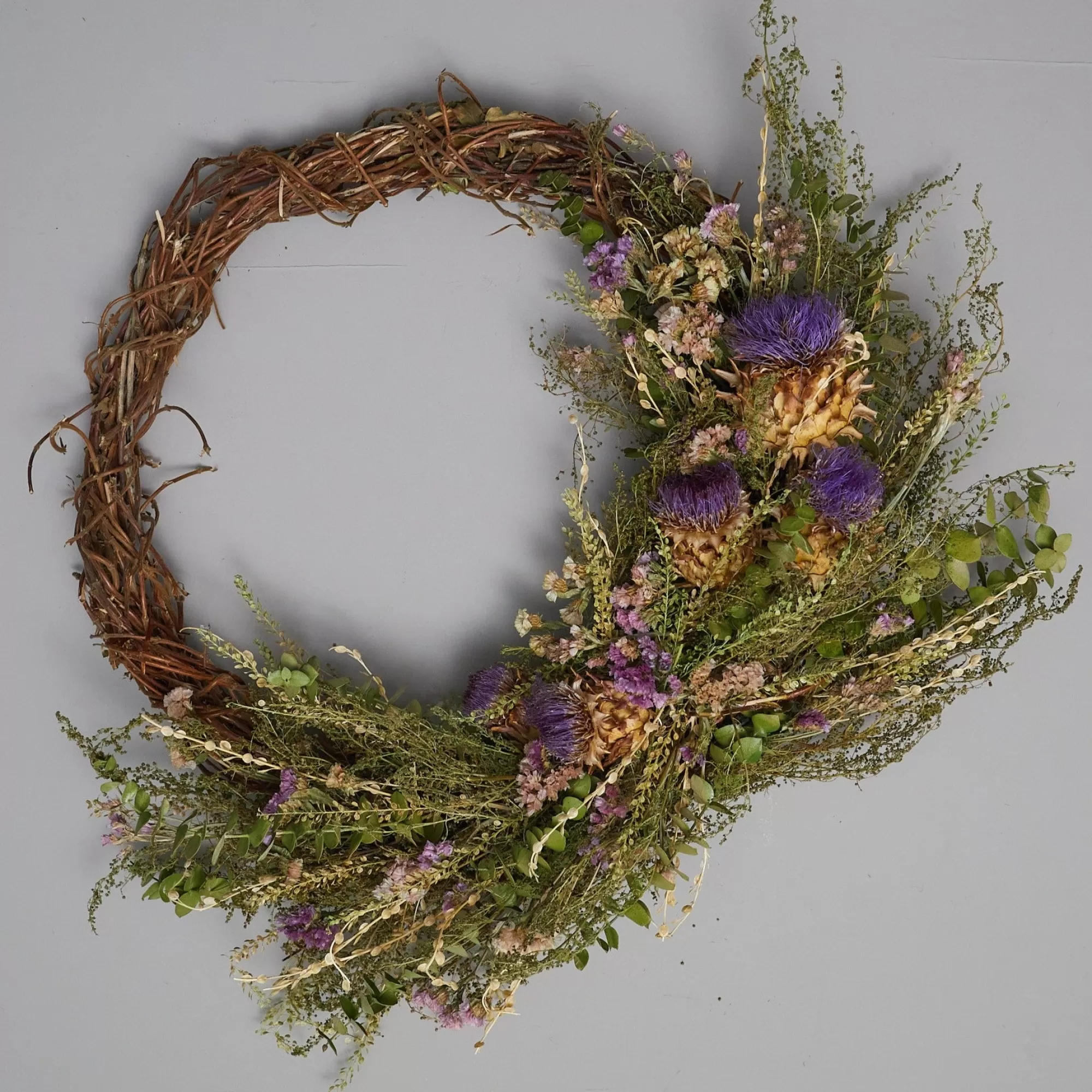 Hot Be Home Cardoon and Eucalyptus Wreath