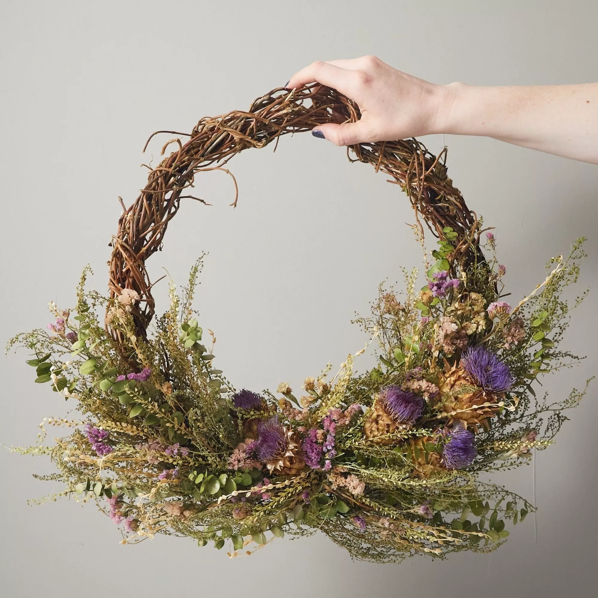 Hot Be Home Cardoon and Eucalyptus Wreath