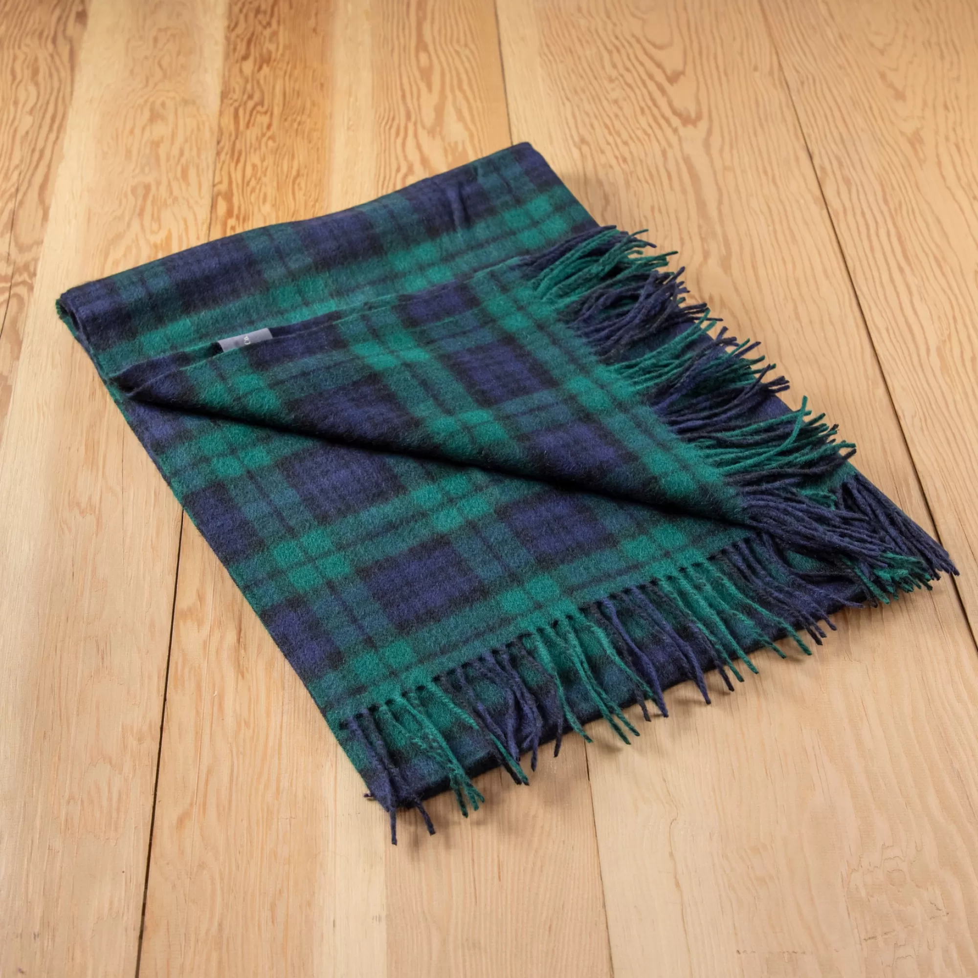 Best Be Home Cashmere Knee Blanket in Black Watch Tartan