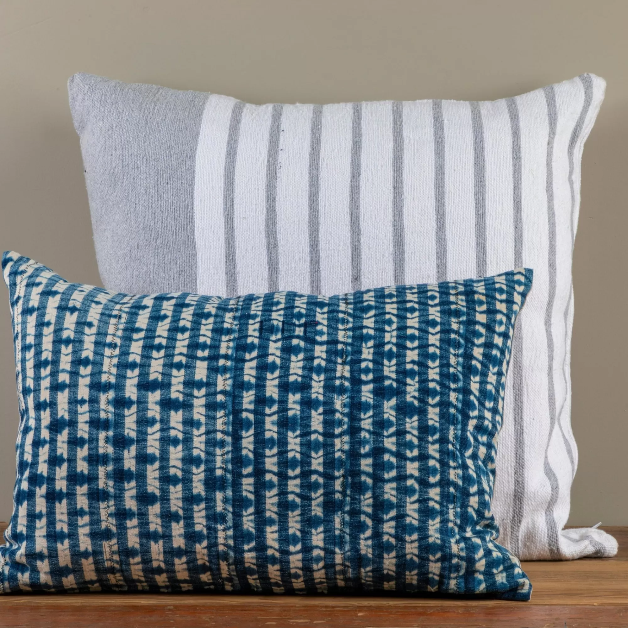 Best Be Home Cotton & Linen Square Pillow, Sailor Stripe