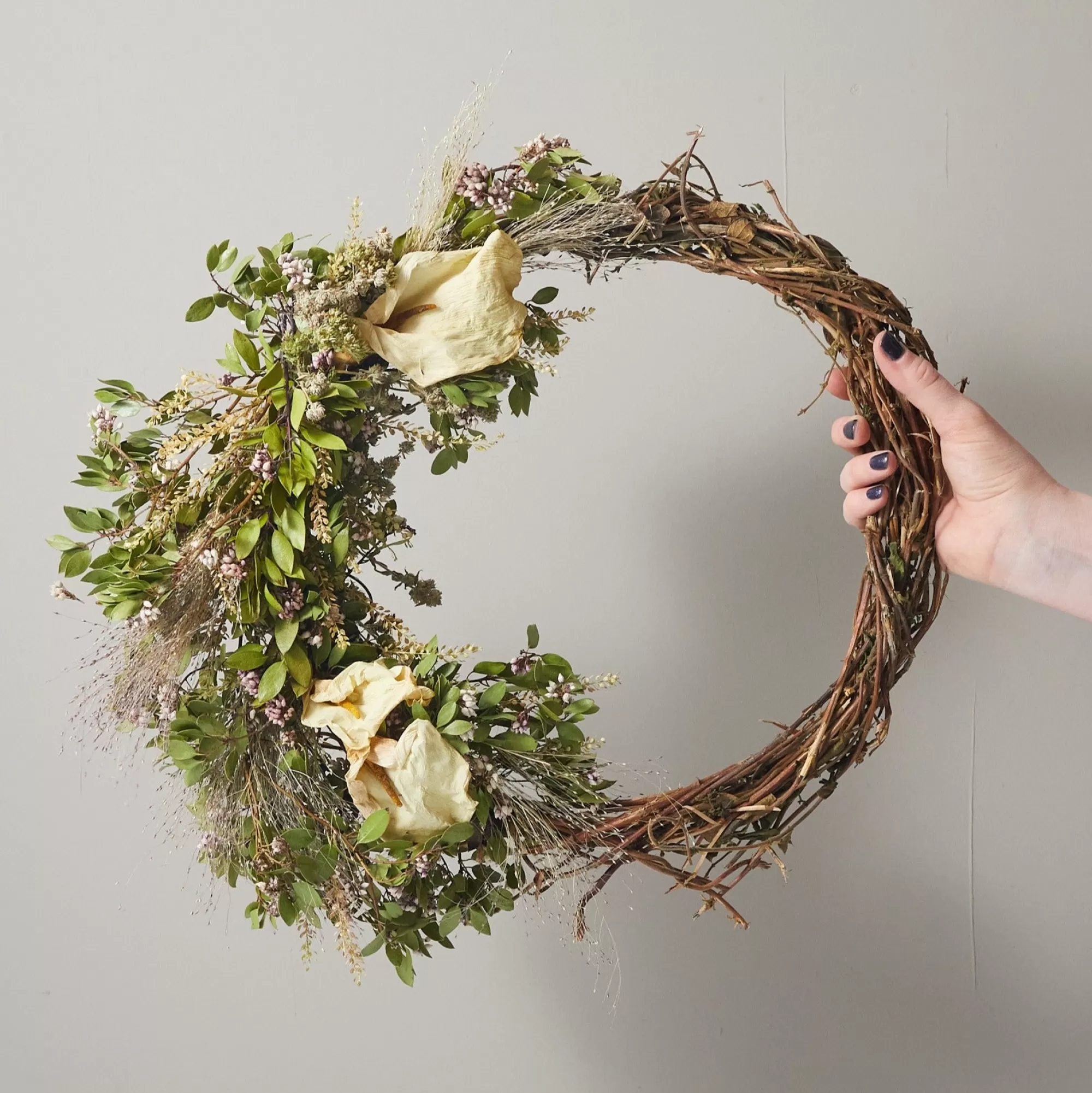 Discount Be Home Foraged Honeysuckle and Calla Lily Wreath