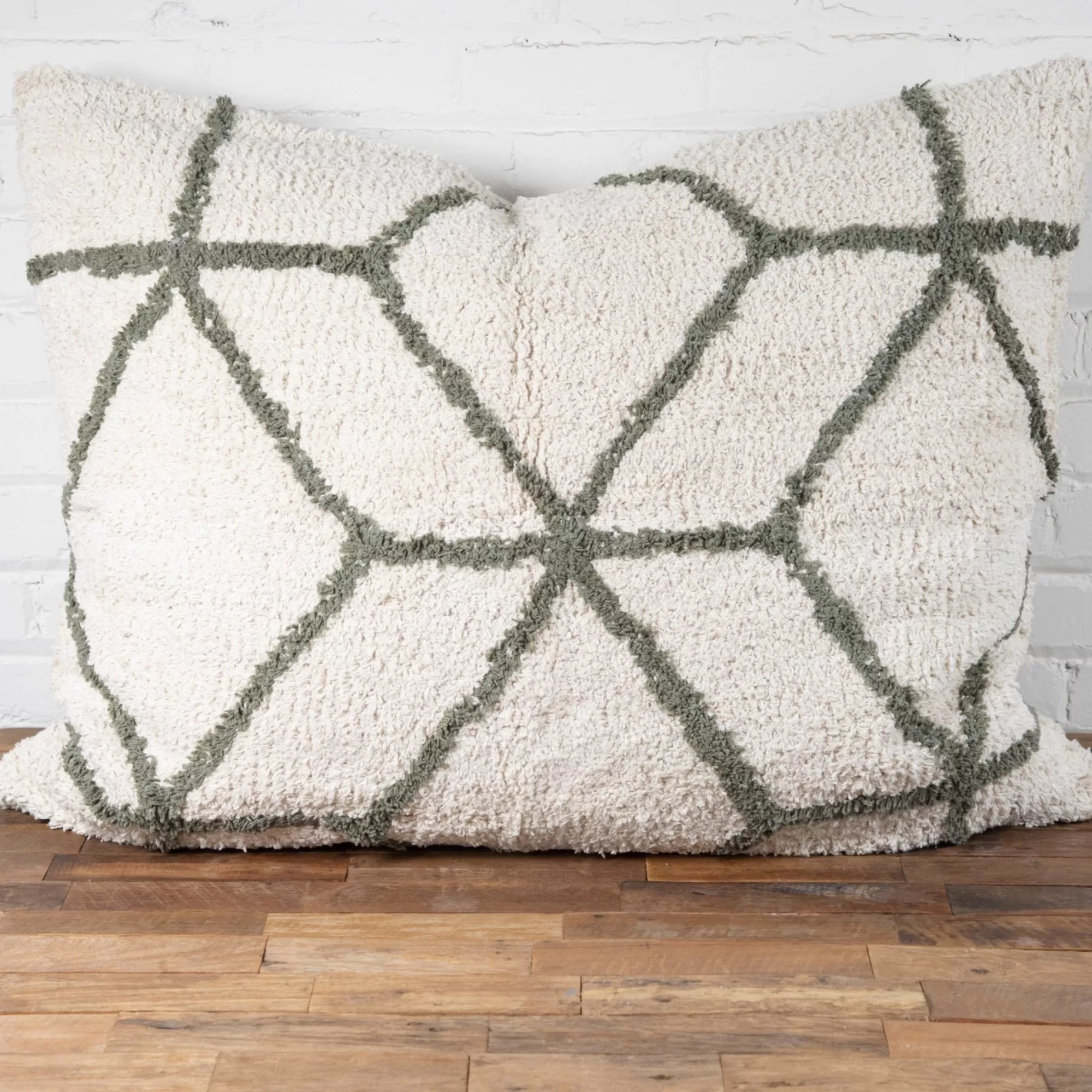 Shop Be Home Frankie Big Pillow, Ivory & Moss