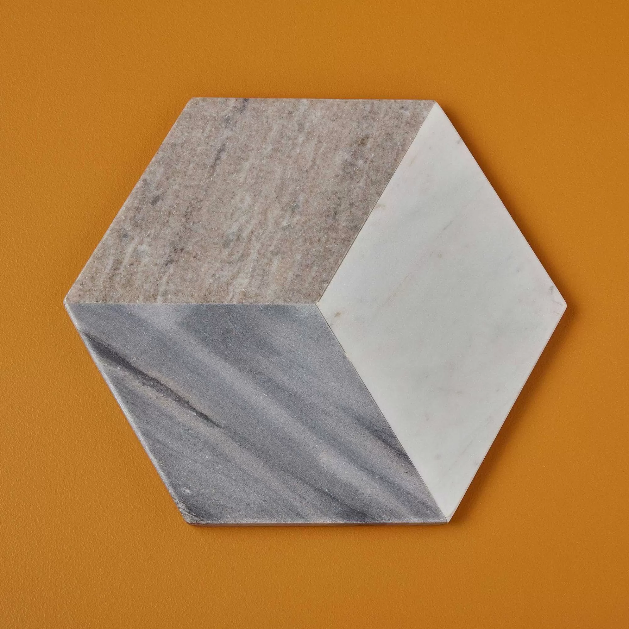 Be Home Marble Serving Boards<Geometric Marble Hexagon Board