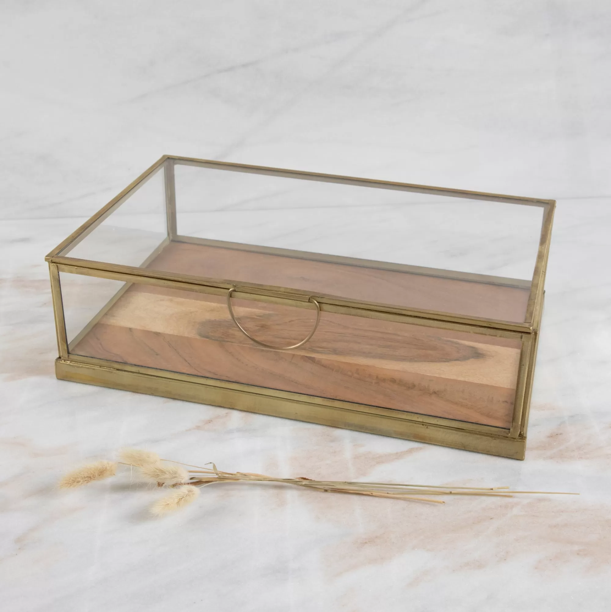 Cheap Be Home Glass Display Case with Wood Base Medium