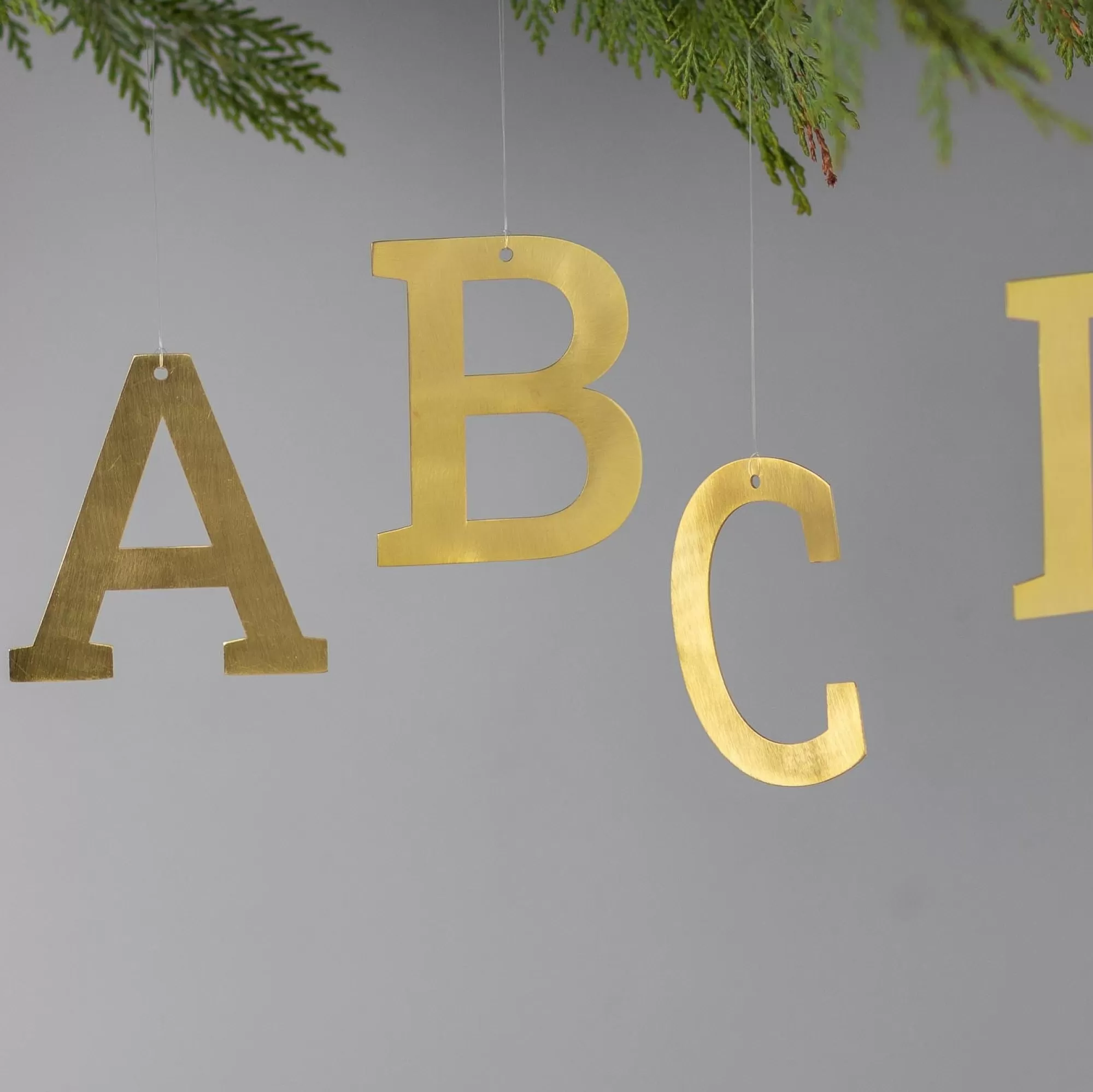 Best Be Home Gold Letter Ornament, B