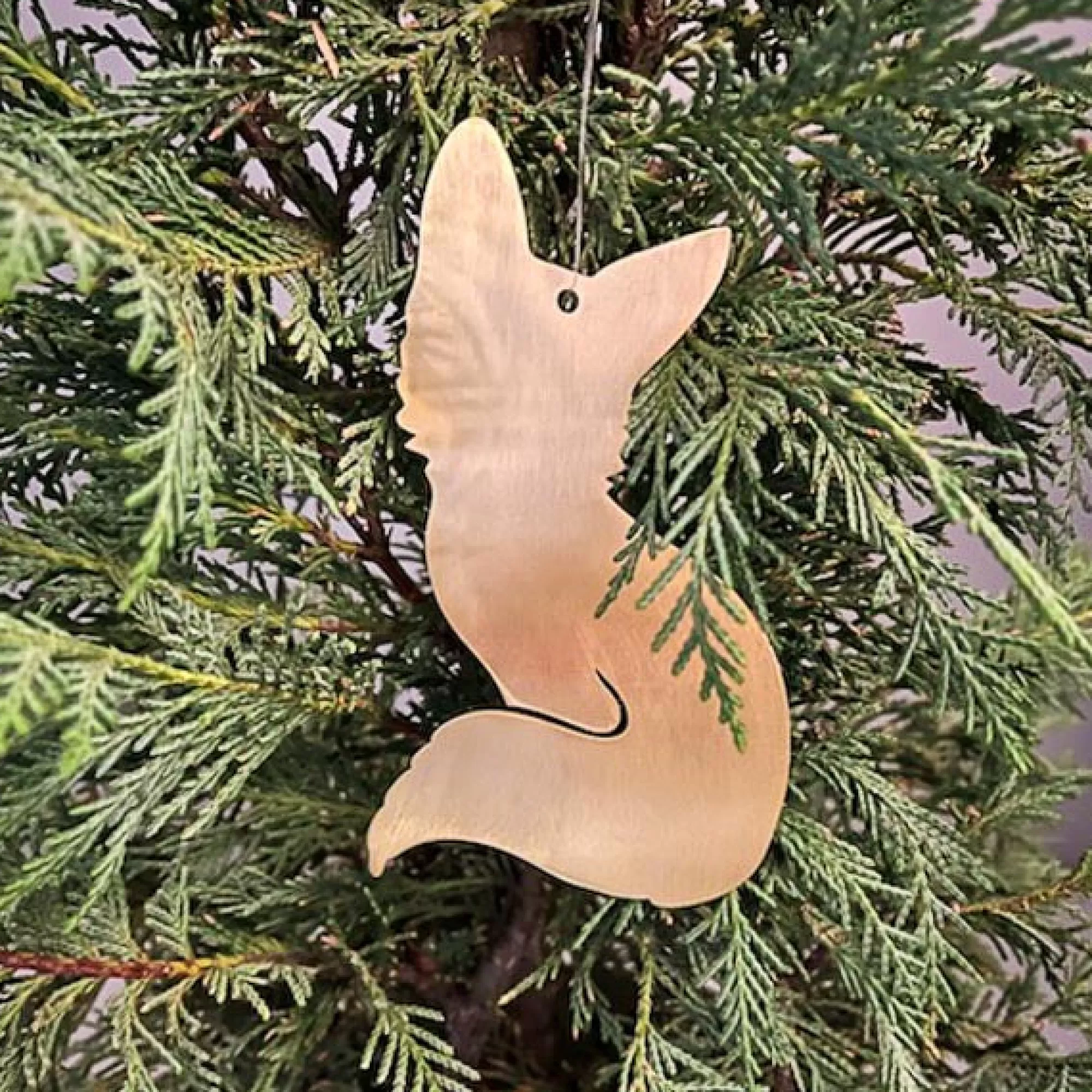 Best Be Home Gold Stencil Ornament, Fox