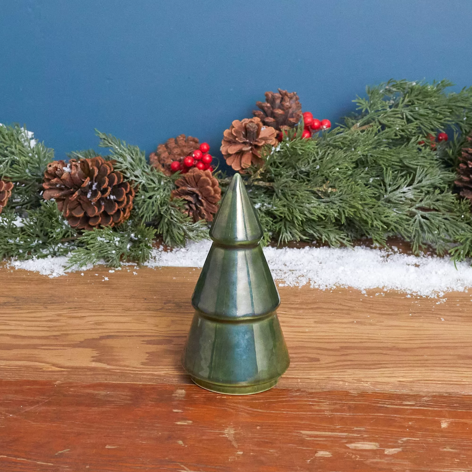 Best Sale Be Home Green Metallic Stoneware Tree, 6"