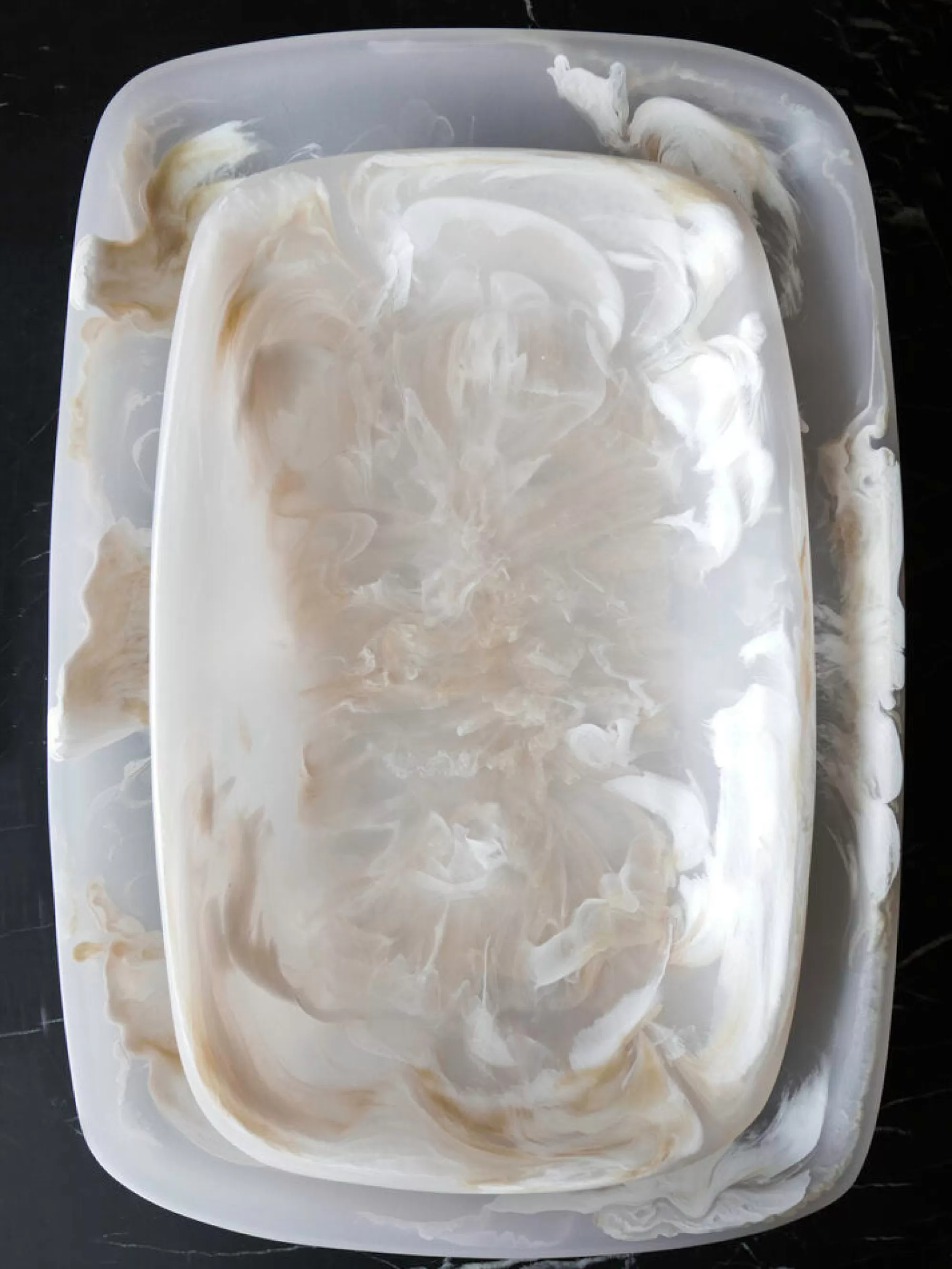 Cheap Be Home Handmade Resin Tray, Alabaster, Large