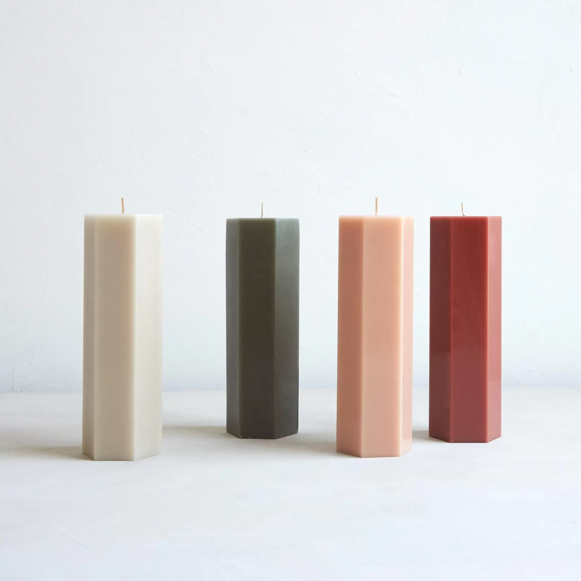 Discount Be Home Hexagon Pillar Candle, Clay