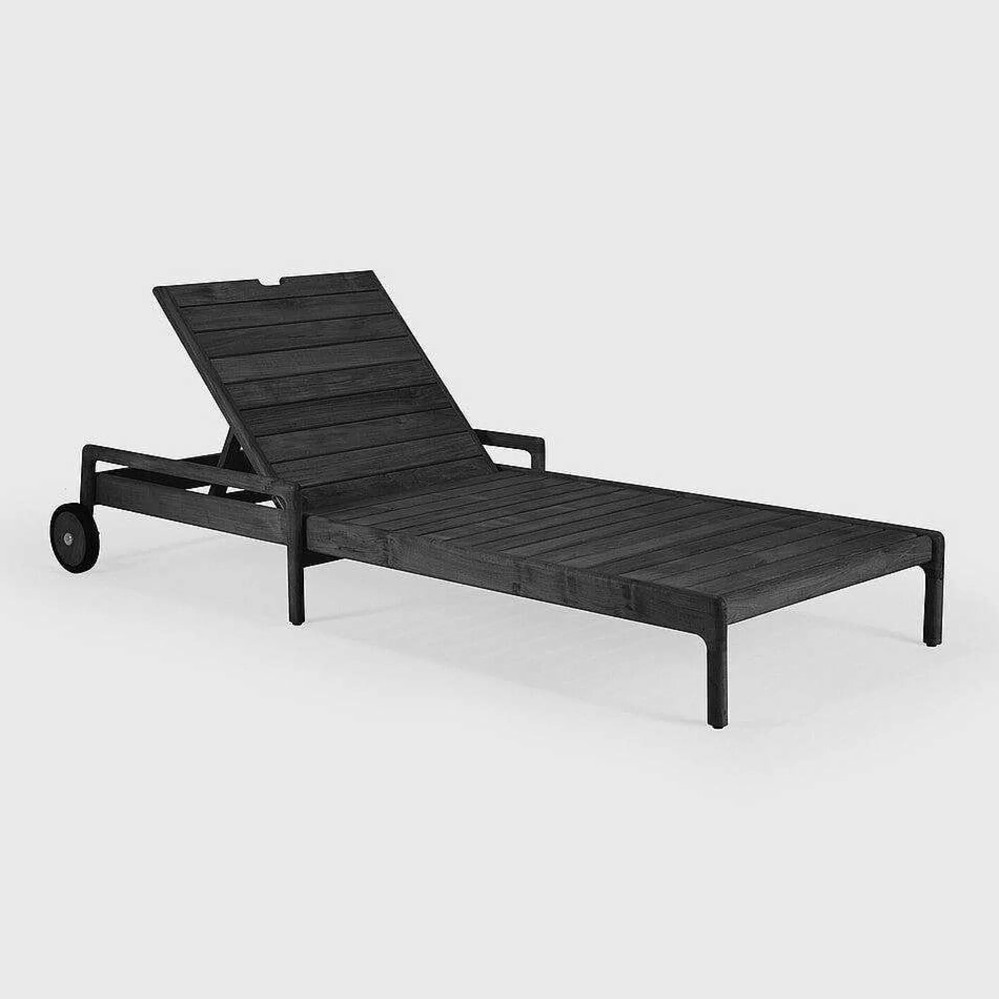 Be Home Outdoor Lounge Furniture<Jack Solid Black Teak Outdoor Adjustable Lounger Frame