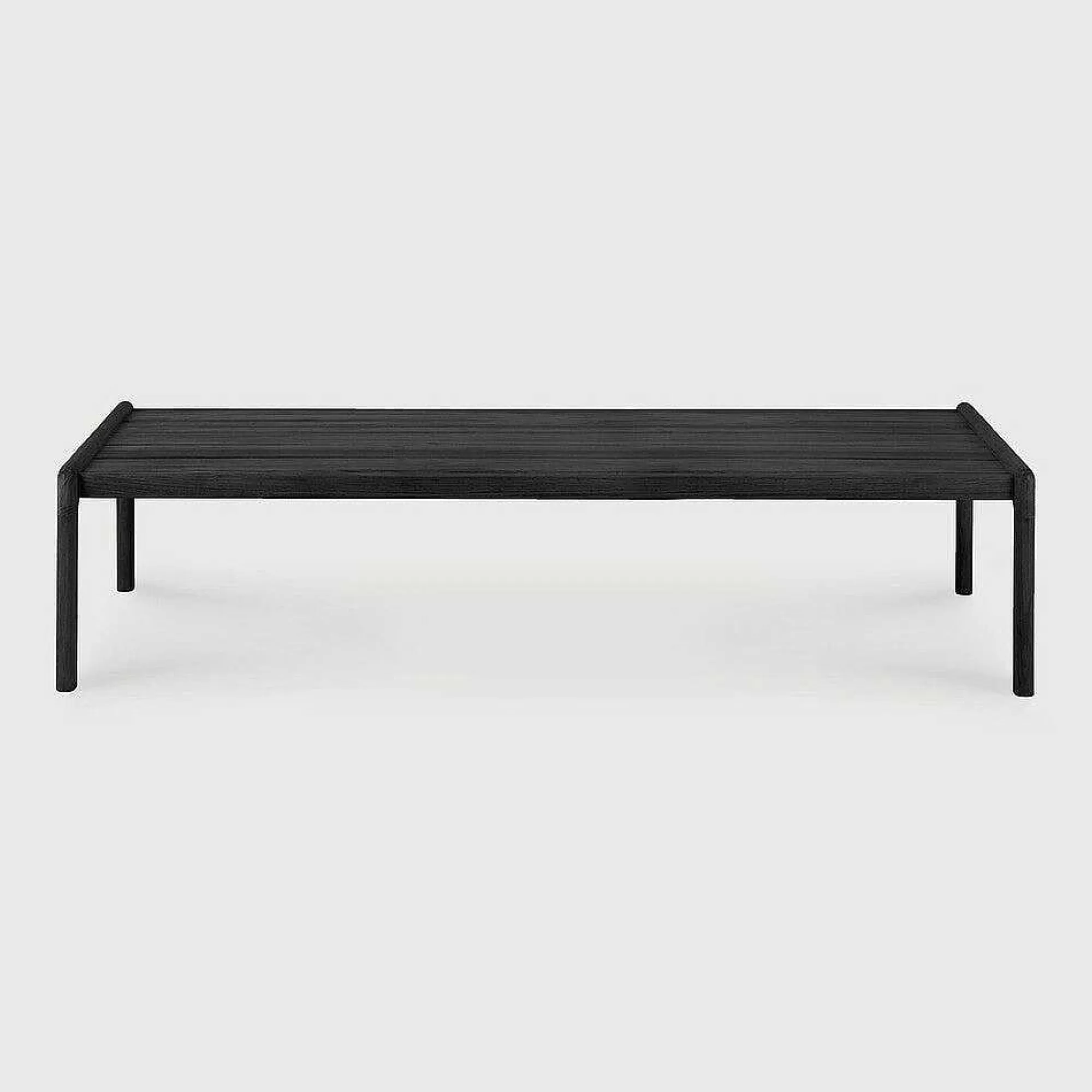 Be Home Outdoor Coffee Tables<Jack Solid Black Teak Outdoor Coffee Table, 59.5"