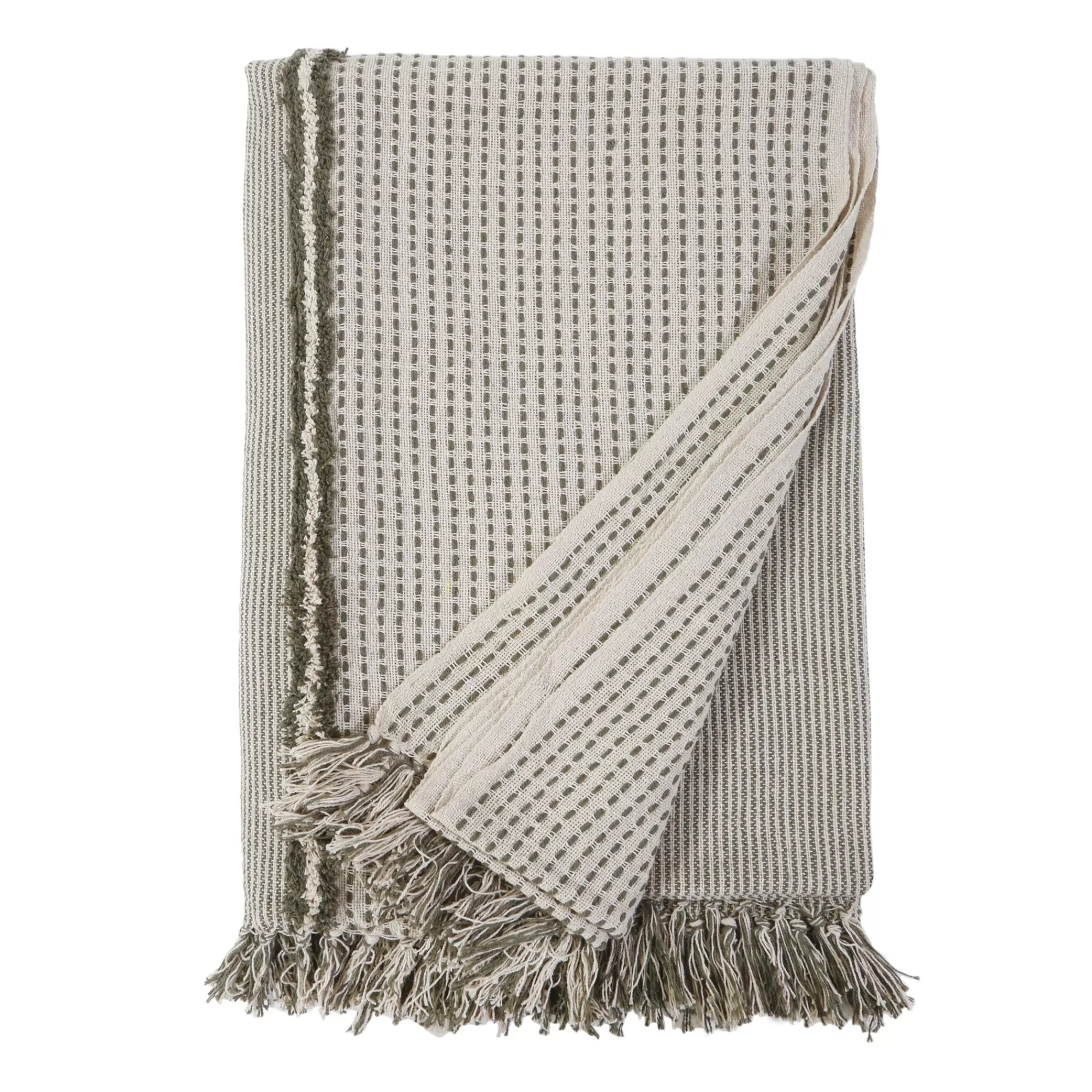 Best Be Home Jagger Oversized Throw, Ivory & Moss