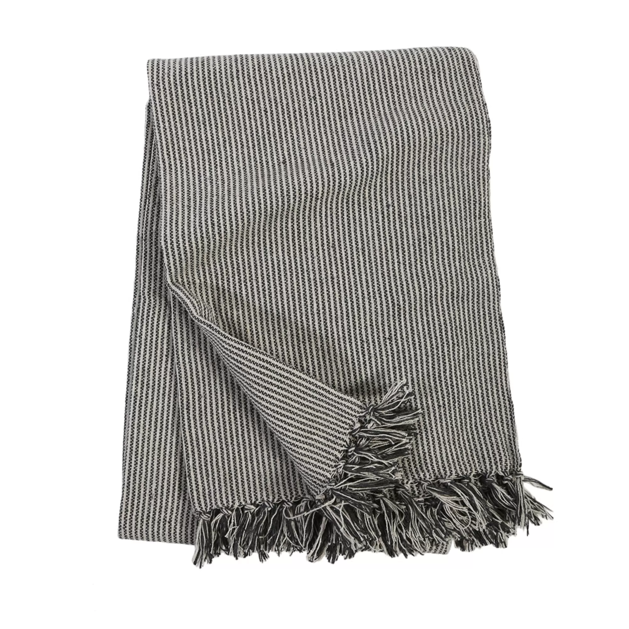 Best Be Home James Oversized Throw, Ivory and Charcoal