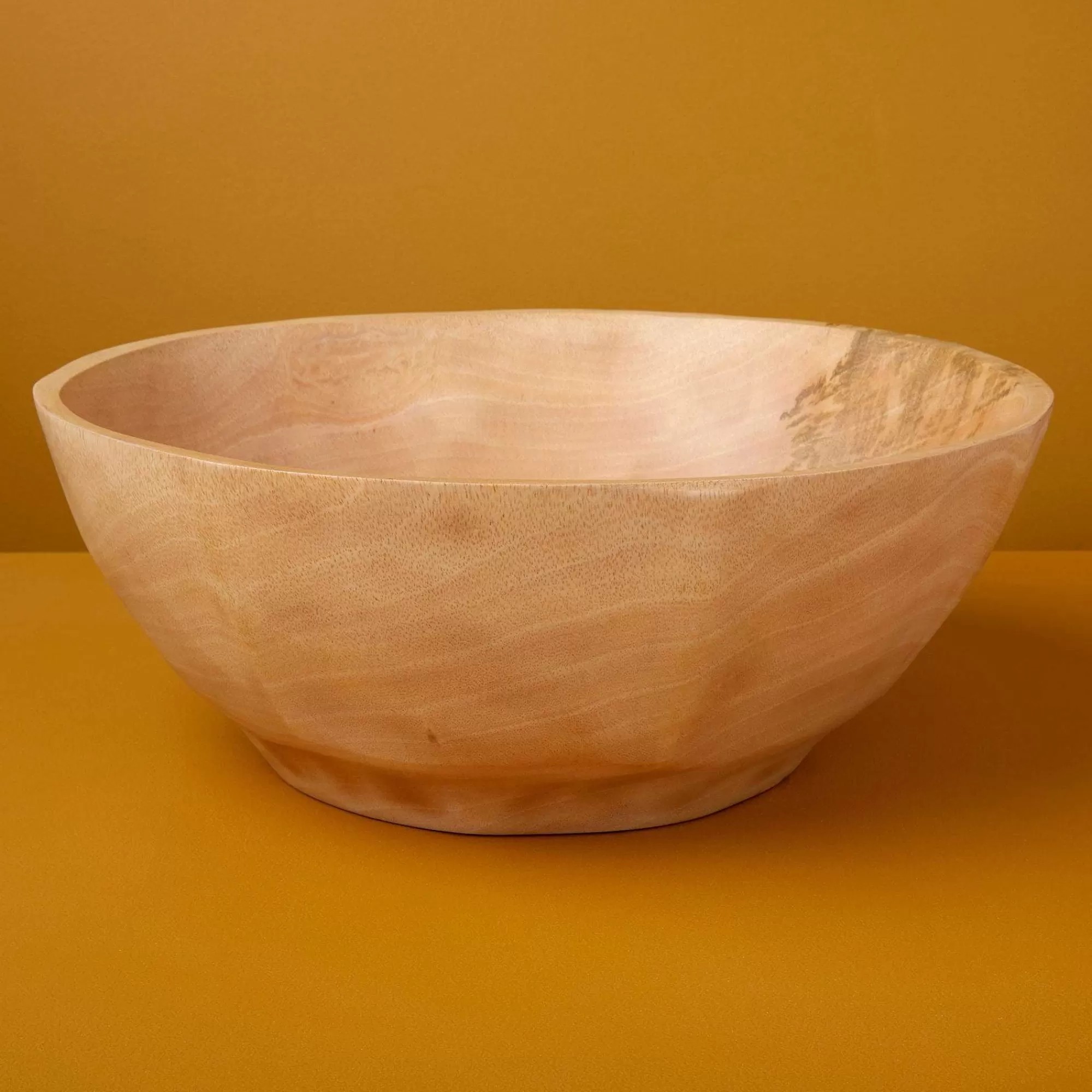 Be Home Wood Serving Bowls<Kiln Mango Wood Curved Bowl, Large