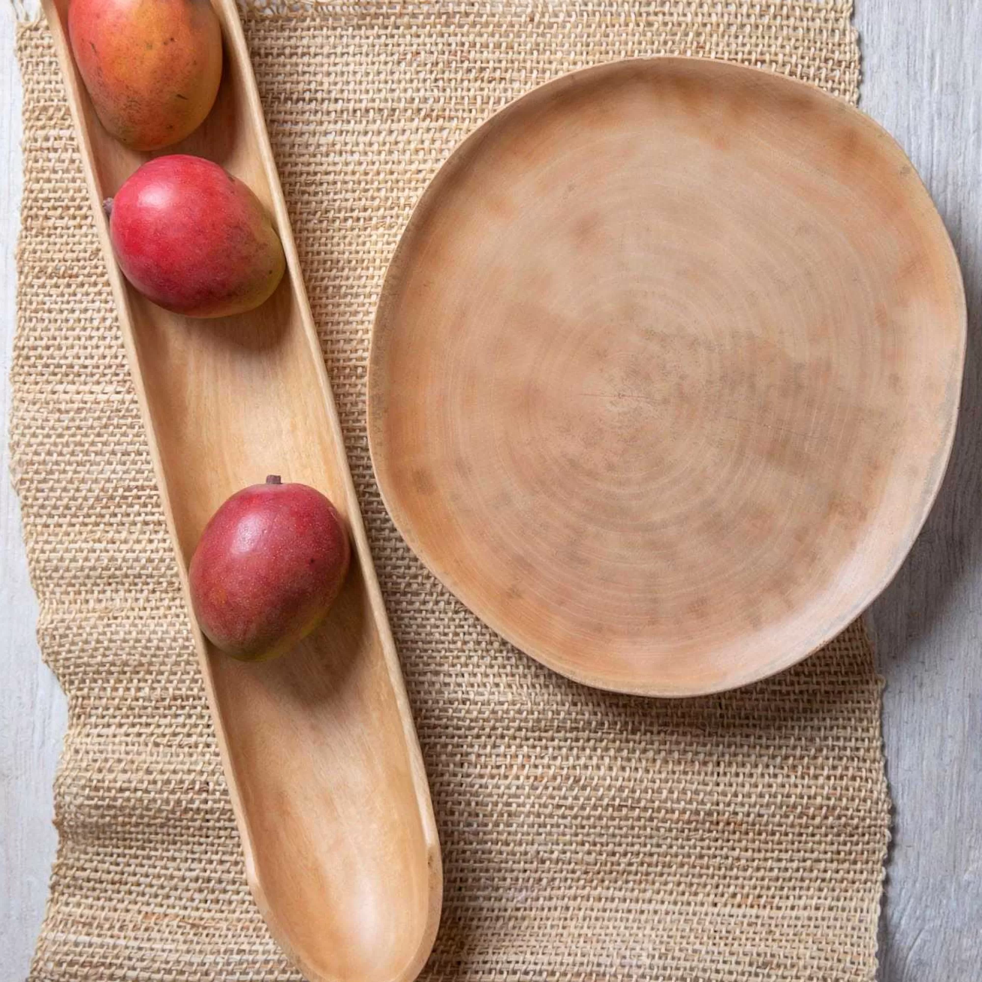 Be Home Wood Serving Bowls<Kiln Mango Wood Long Dish