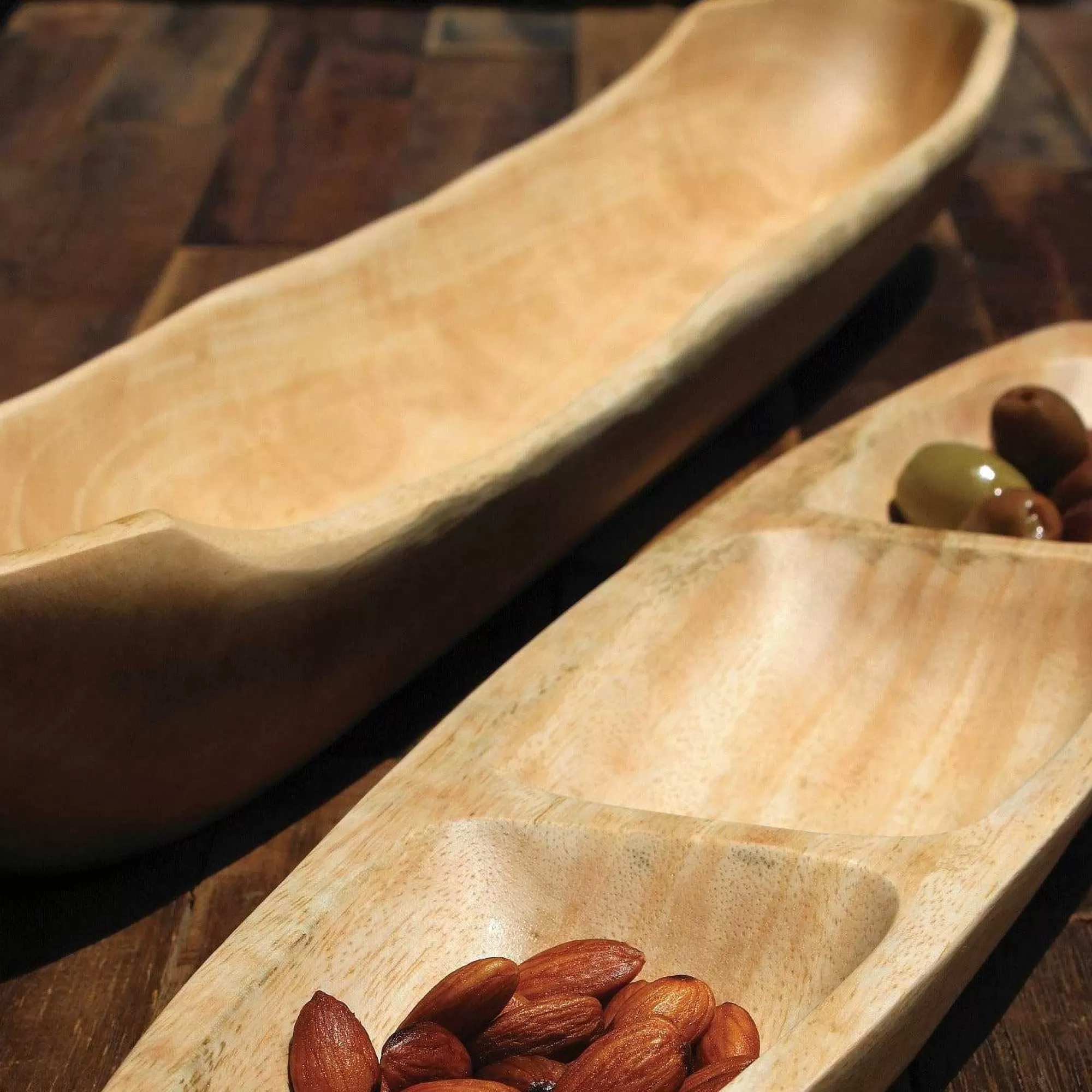 Be Home Wood Serving Bowls<Kiln Mango Wood Long Dish