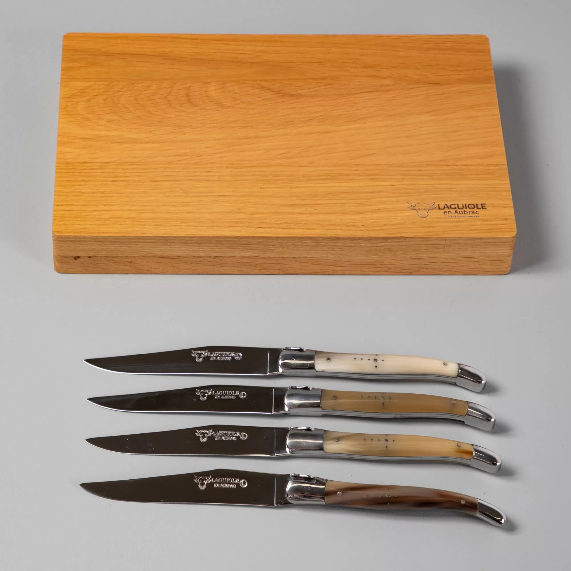 Online Be Home Laguiole en Aubrac Handcrafted Steak Knives, Set of 4, Solid Horn