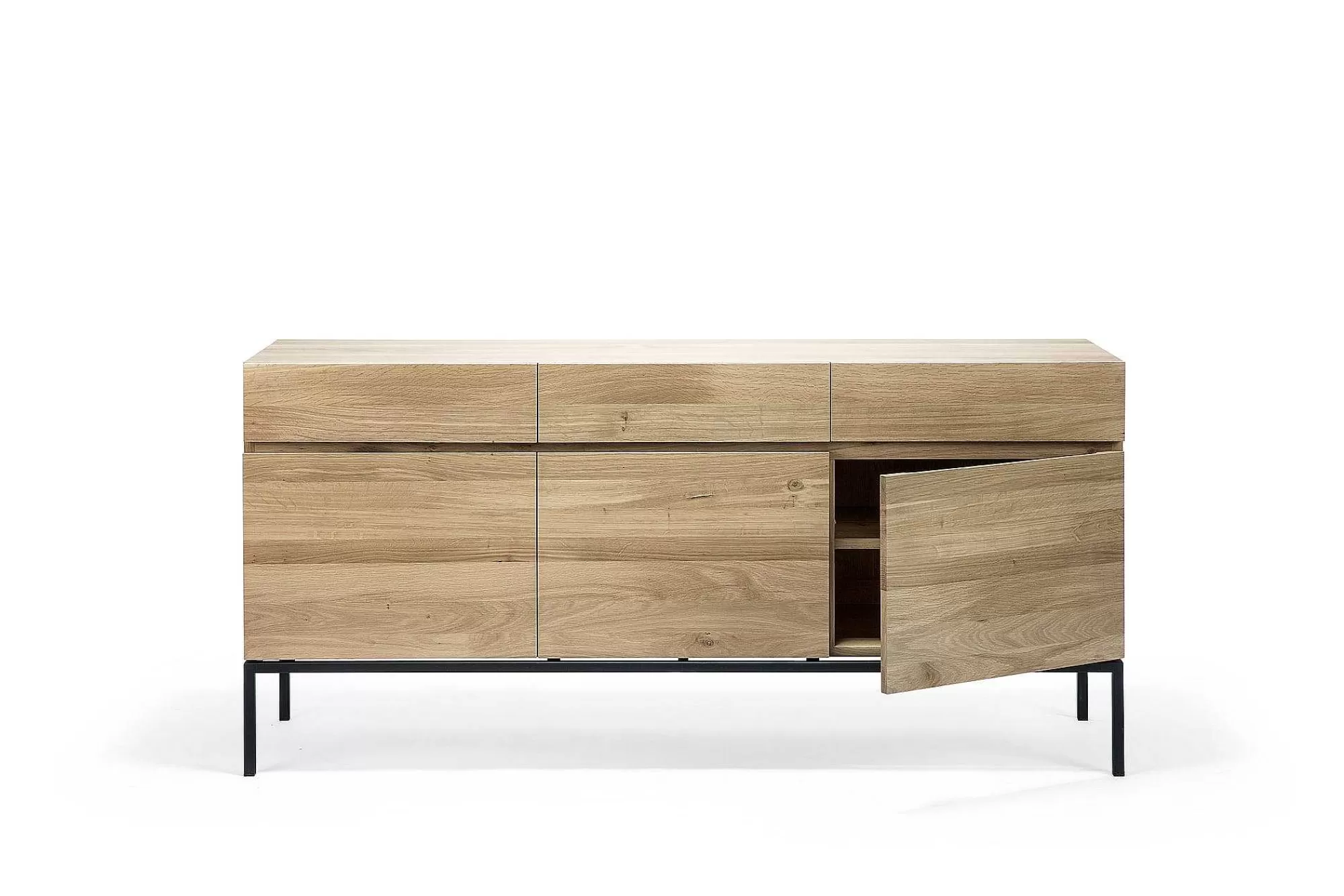 Be Home Sideboards<Ligna Sideboard with Black Metal, 3 Doors & 3 Drawers