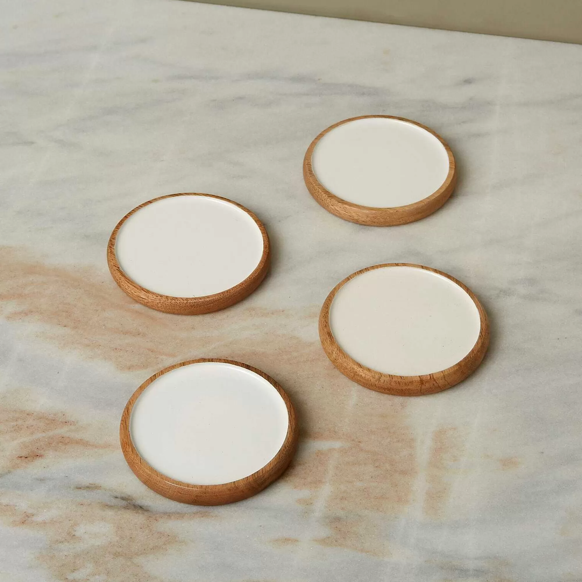 Be Home The Madras Collection<Madras Curva Round Coasters, Set of 4