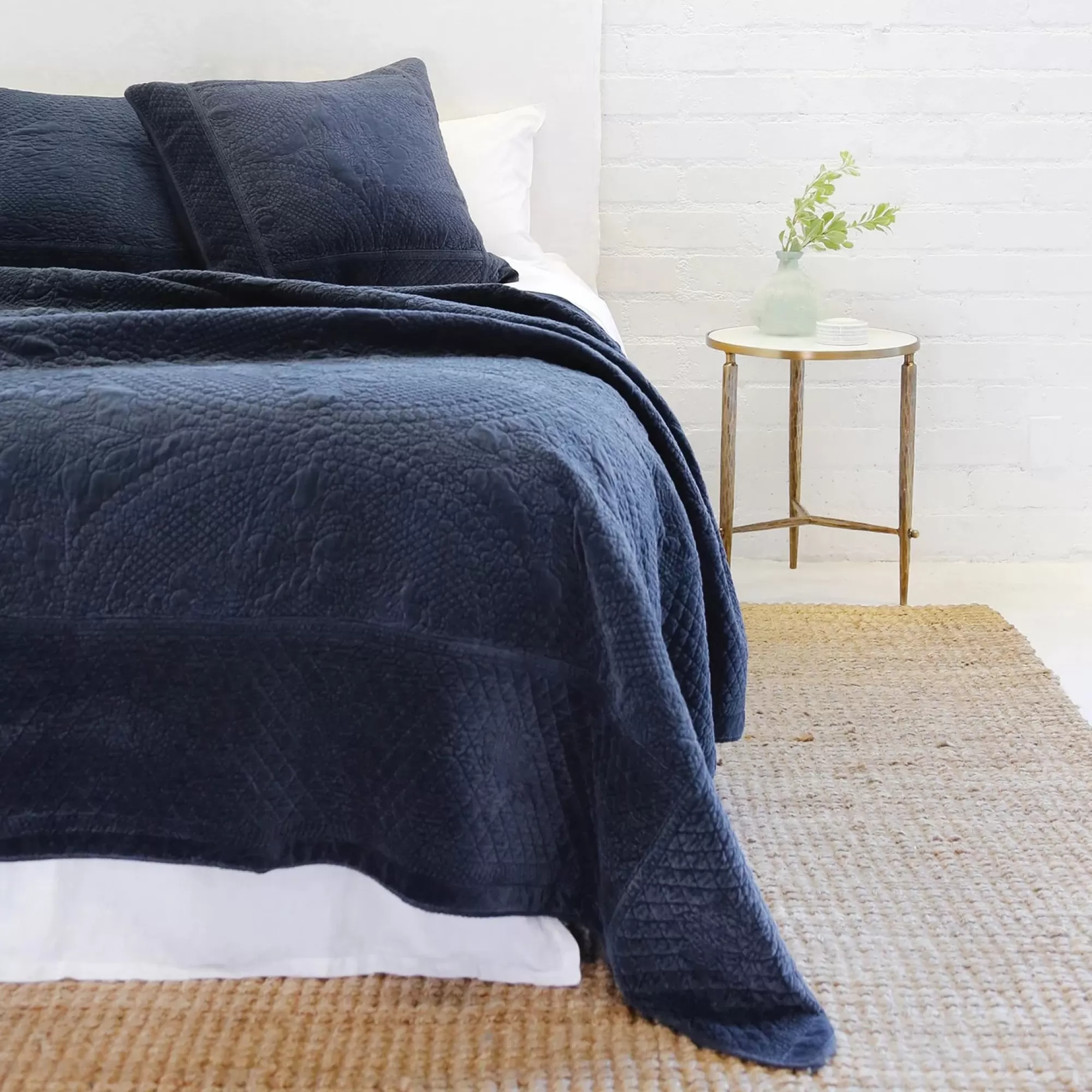 Cheap Be Home Marseille Queen Coverlet, Navy