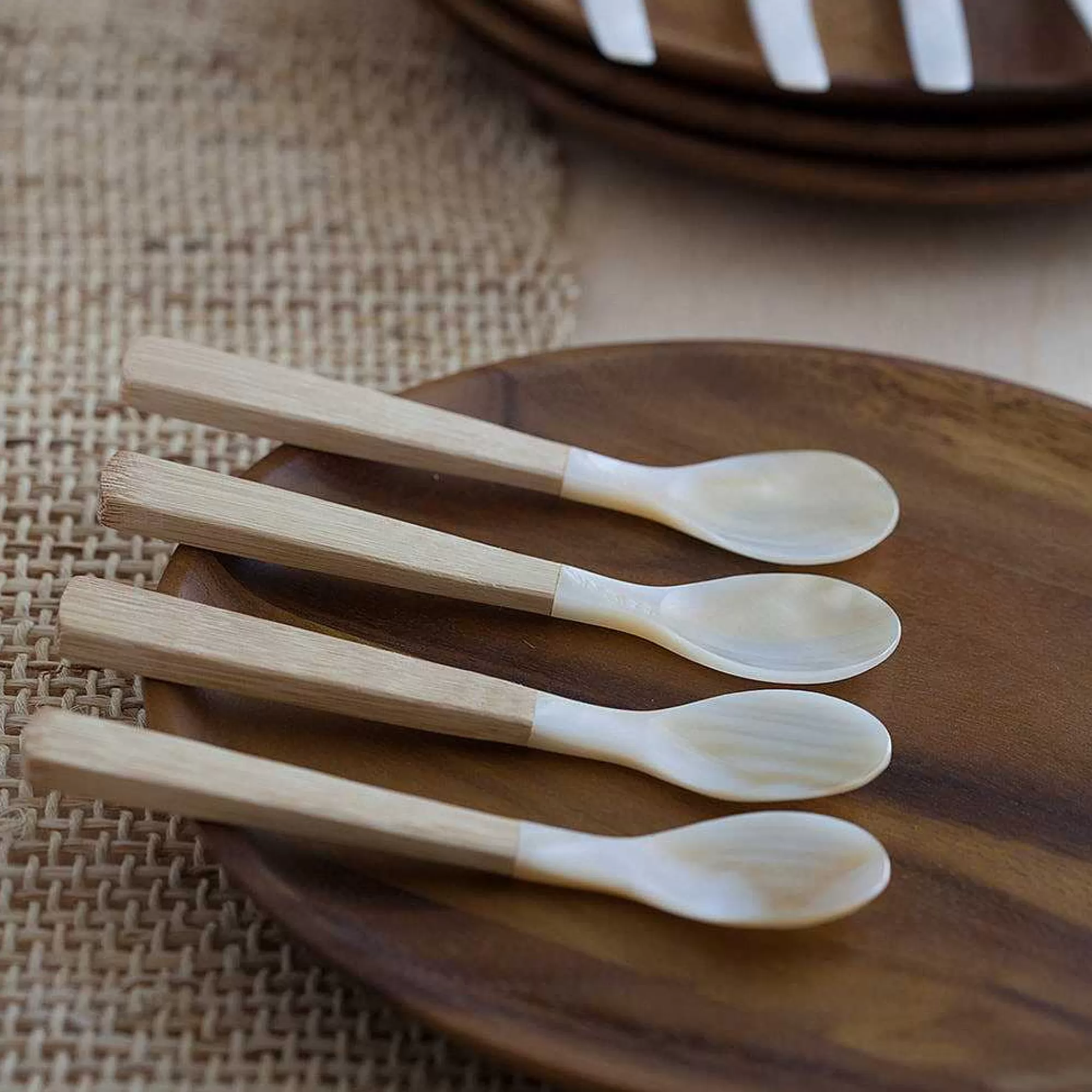 Be Home Spoons & Mini Spoons<Medium Shell & Bamboo Spoons, Set of 4