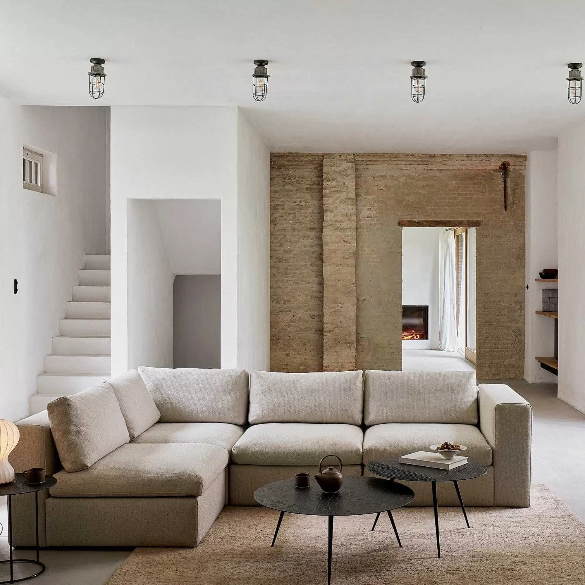 Be Home Sofas<Mellow Corner Eco Fabric Sofa, Off White