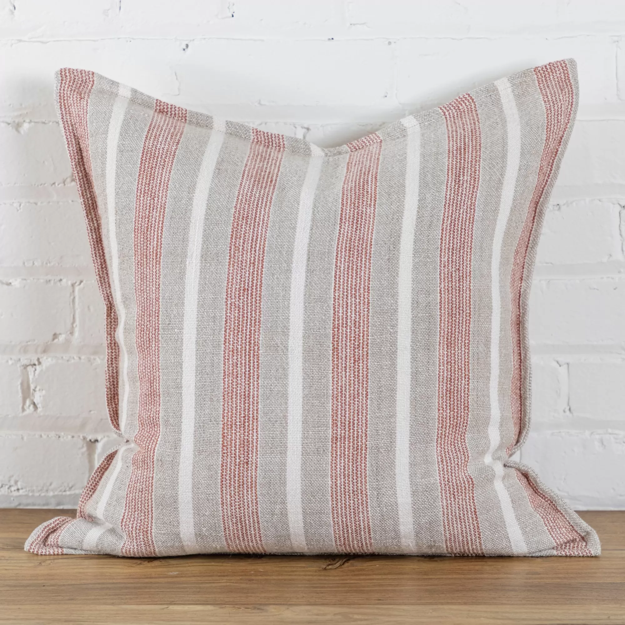 Best Be Home Montecito Square Pillow, Terra Cotta & Natural