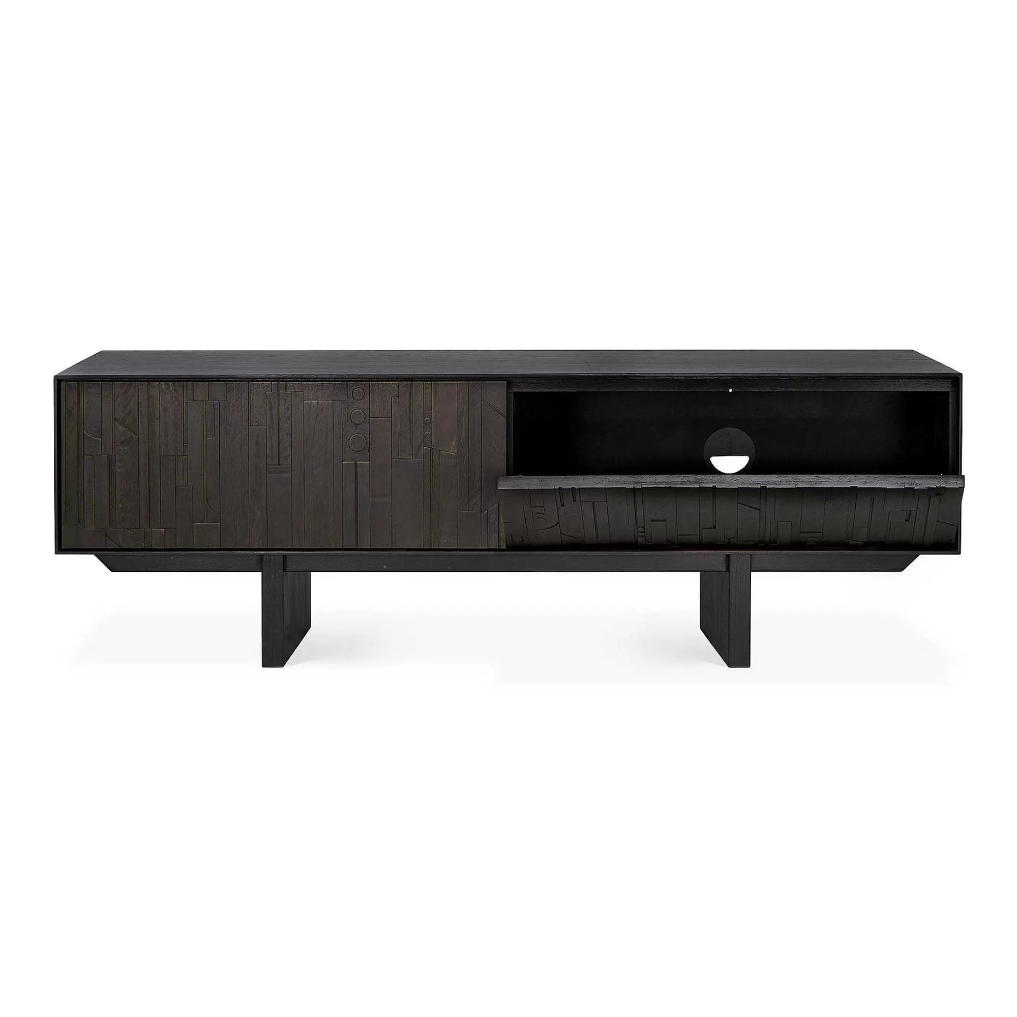 Be Home Media Consoles<Mosaic Black Teak Media Console, 63"