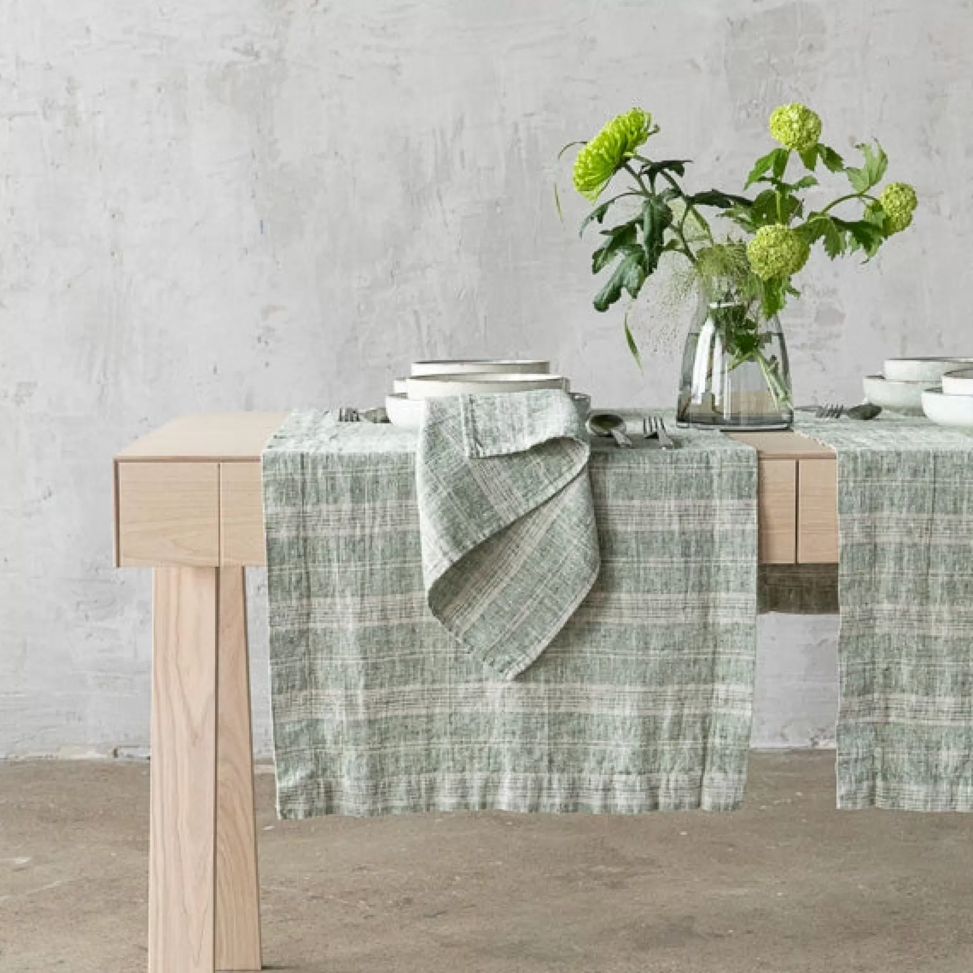 Best Sale Be Home Multistripe Napkin, Forest Green and Natural, Set of 4