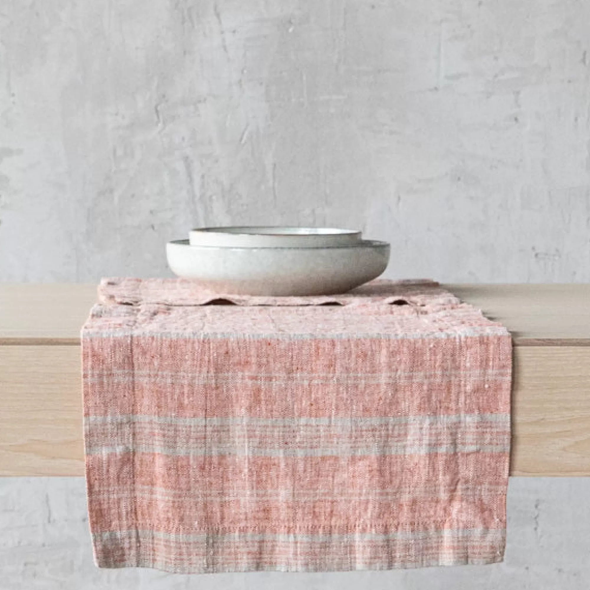 Flash Sale Be Home Multistripe Placemat, Brick and Natural, Set of 4