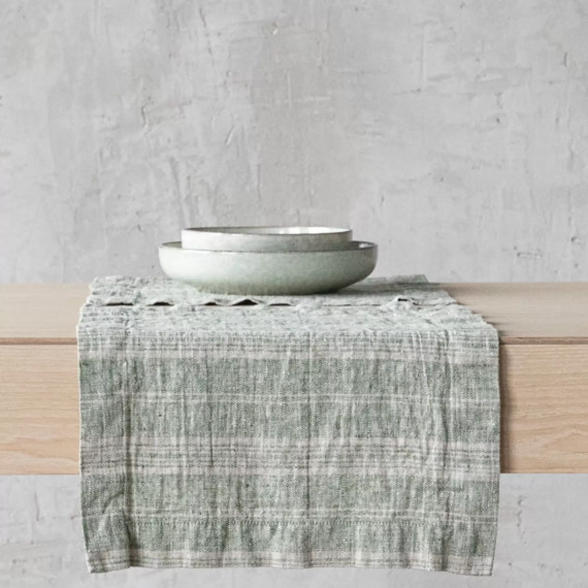 Best Sale Be Home Multistripe Placemat, Forest Green and Natural, Set of 4
