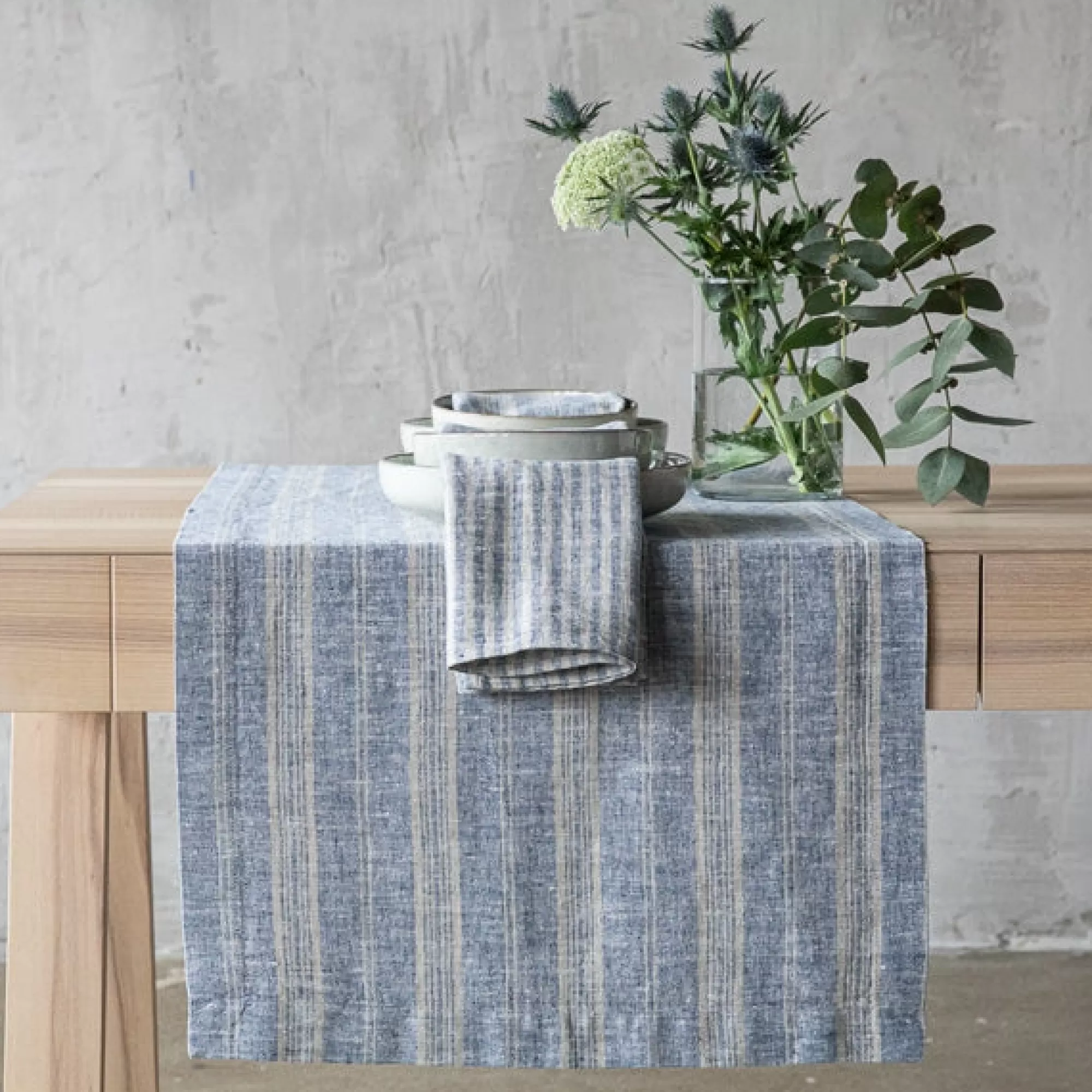 Best Be Home Multistripe Runner, Indigo and Natural