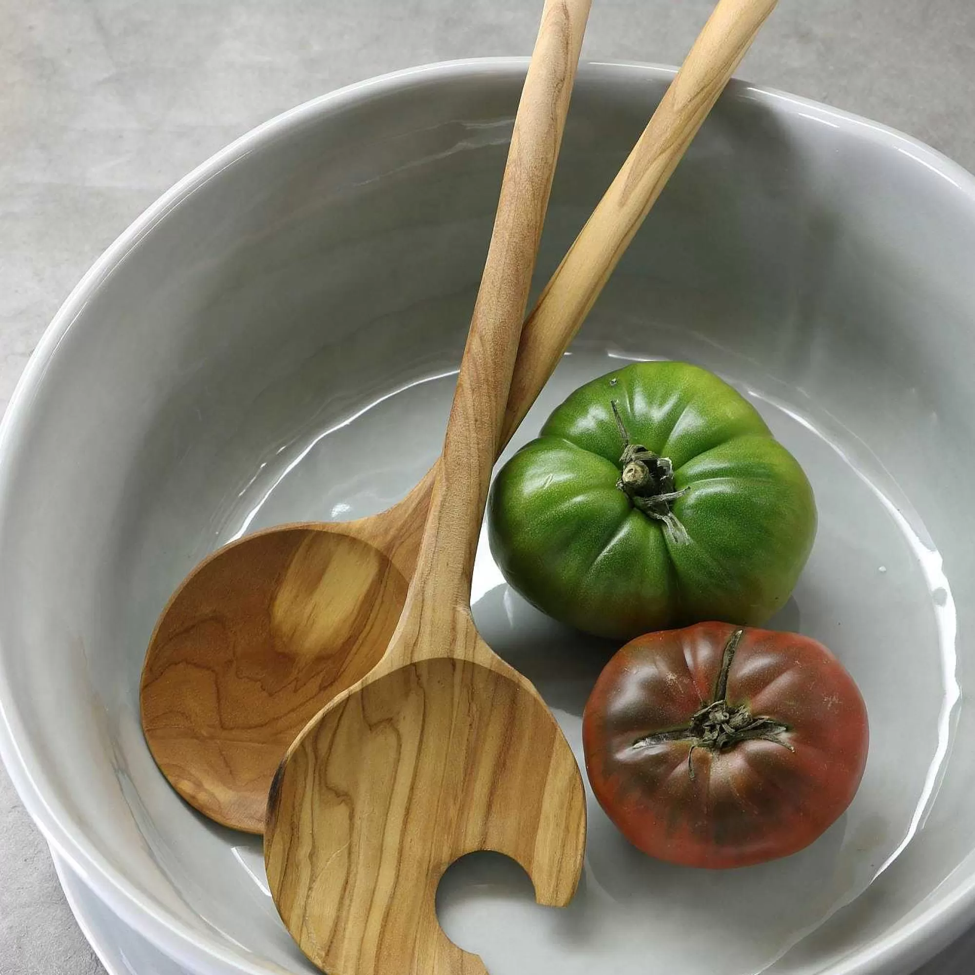 Be Home Salad Servers<Olive Wood Crescent Serving Set