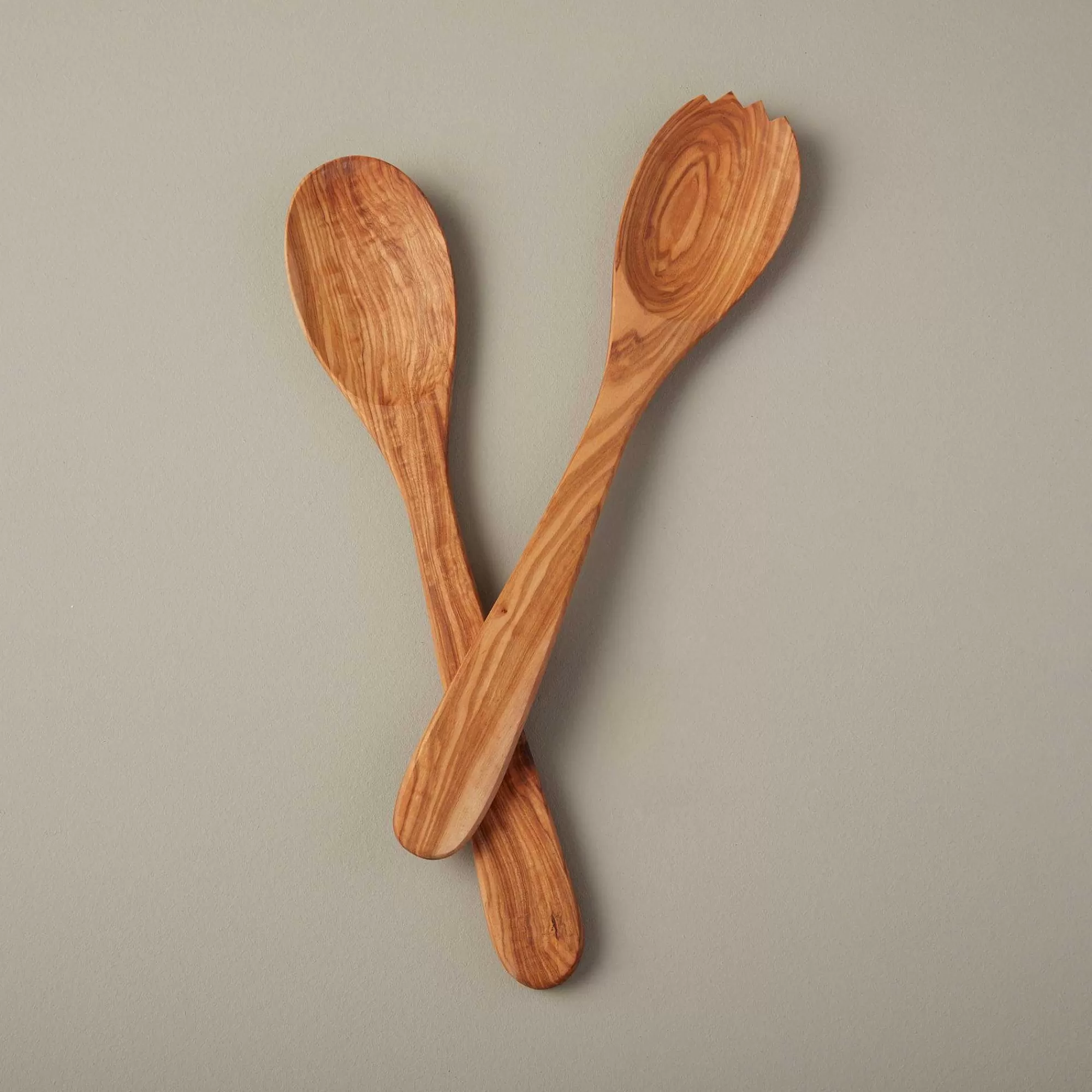 Be Home Salad Servers<Olive Wood Serving Set