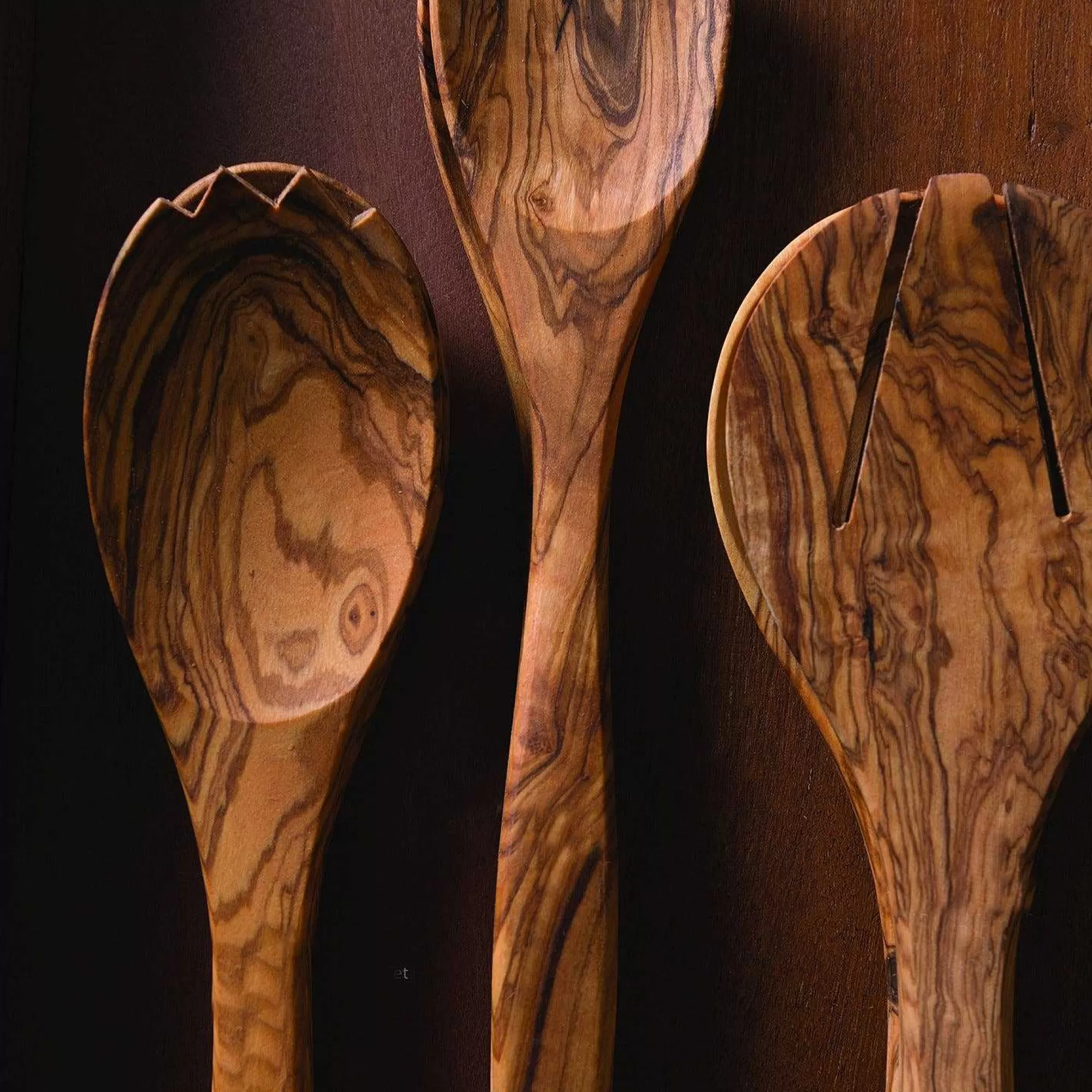 Be Home Salad Servers<Olive Wood Serving Set