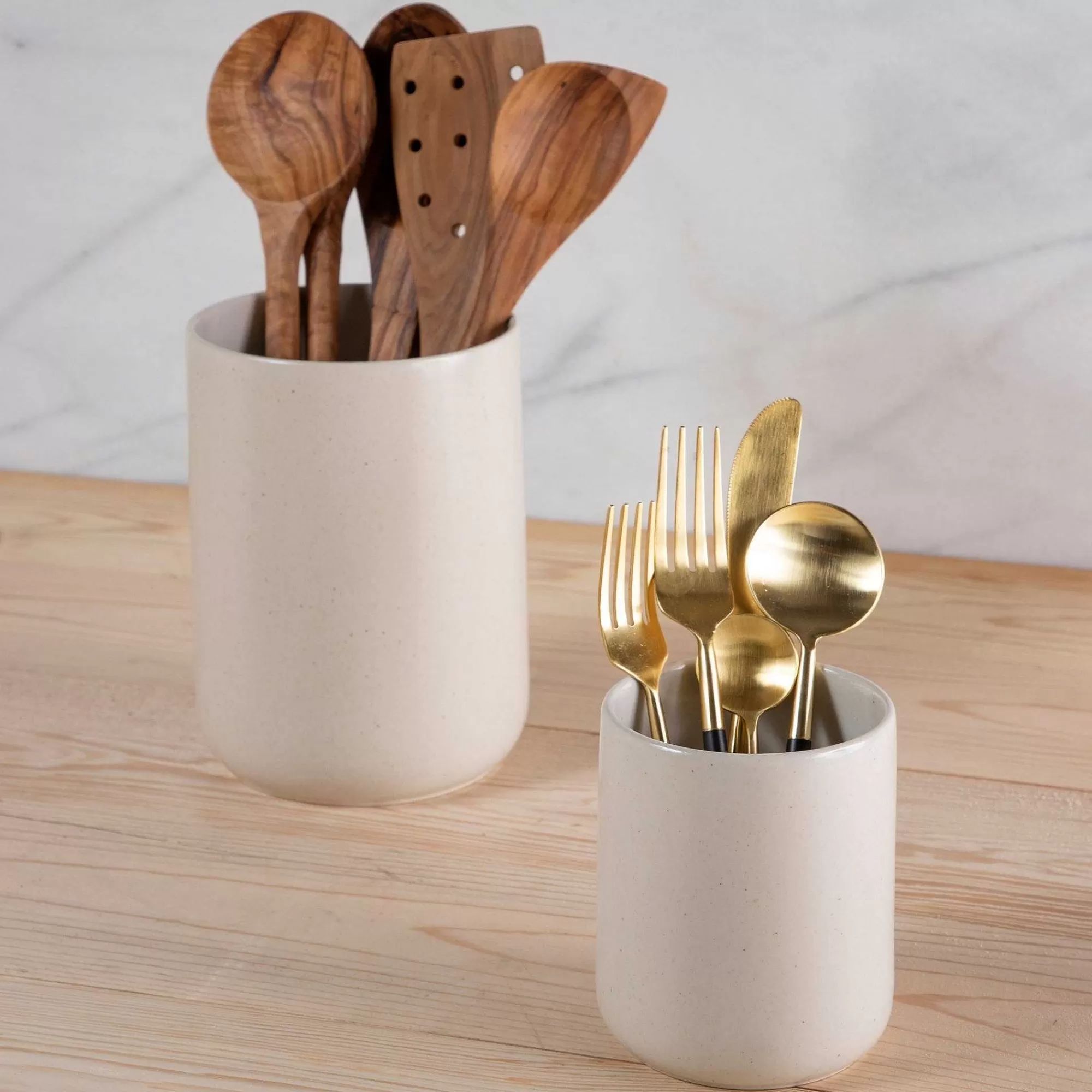 Be Home Utensil Holders<Pacifica 5" Utensil Holder, Vanilla