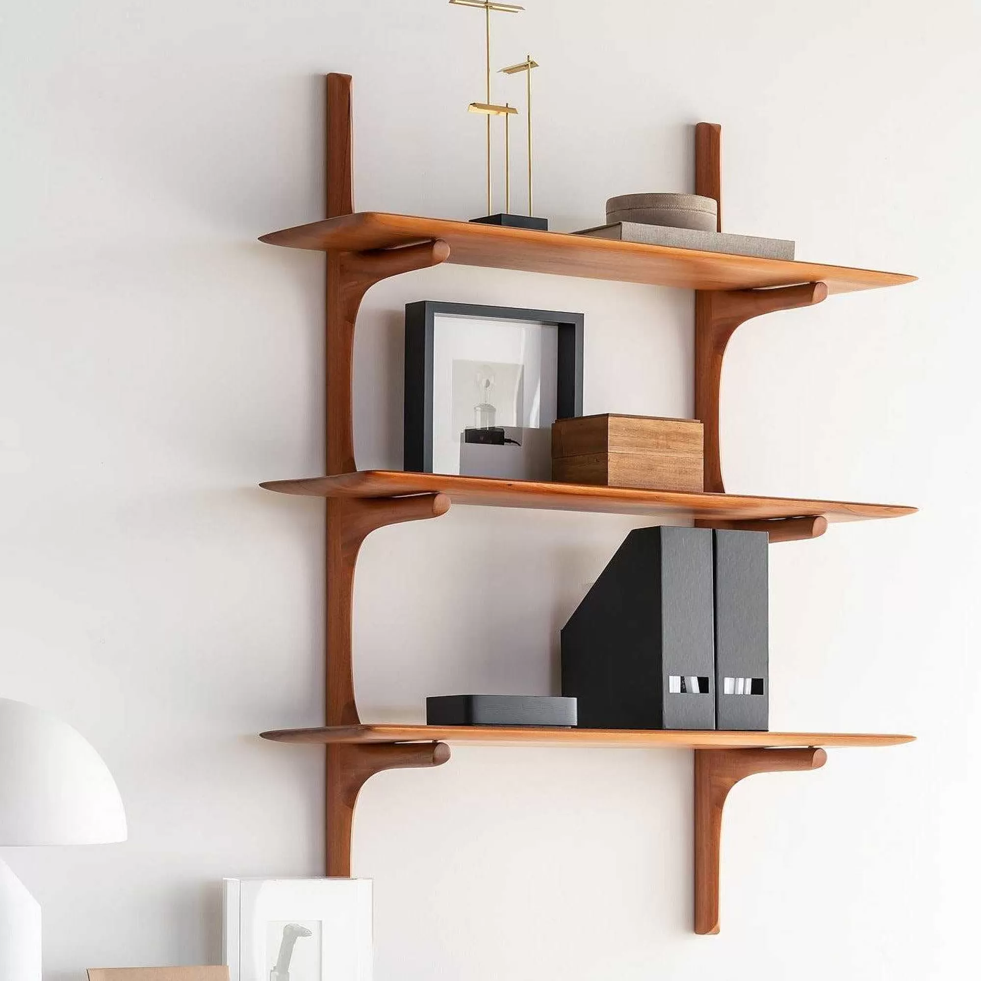 Be Home Shelving<Pi Mahogany Wall Shelf, 3 Shelves