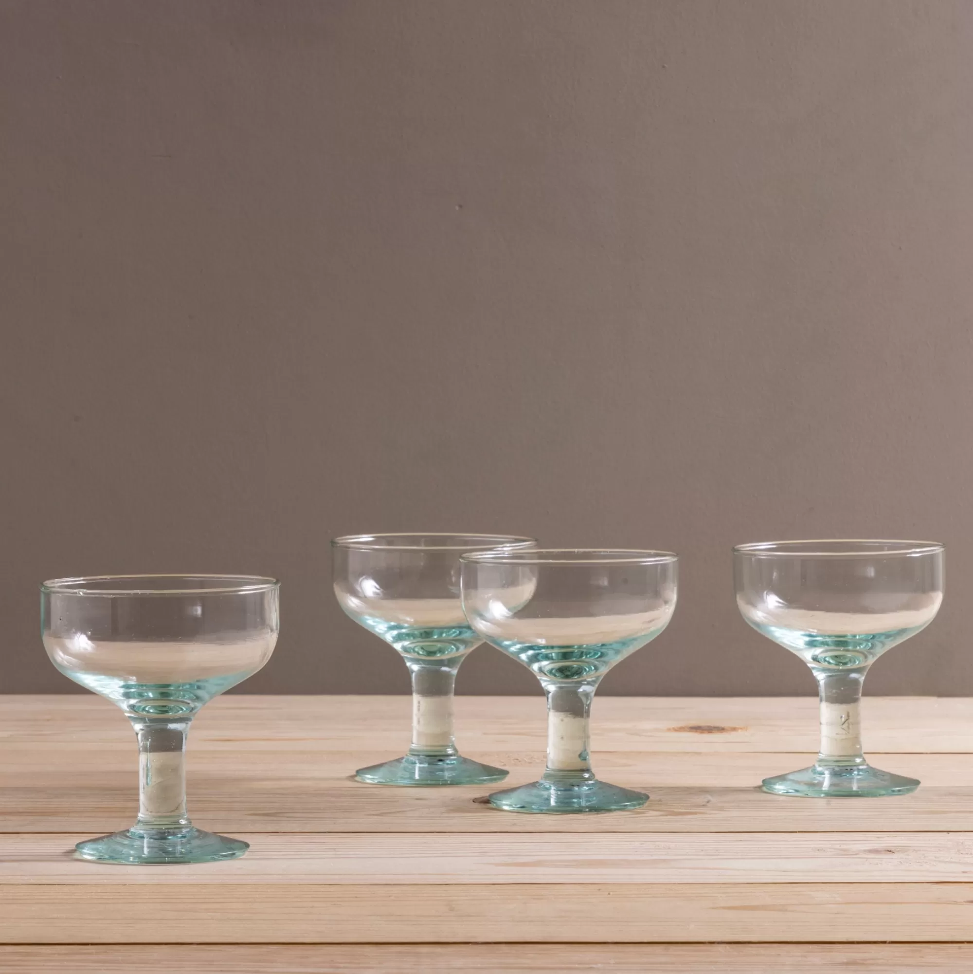 Clearance Be Home Premium Recycled Coupe Glass, Set of 4