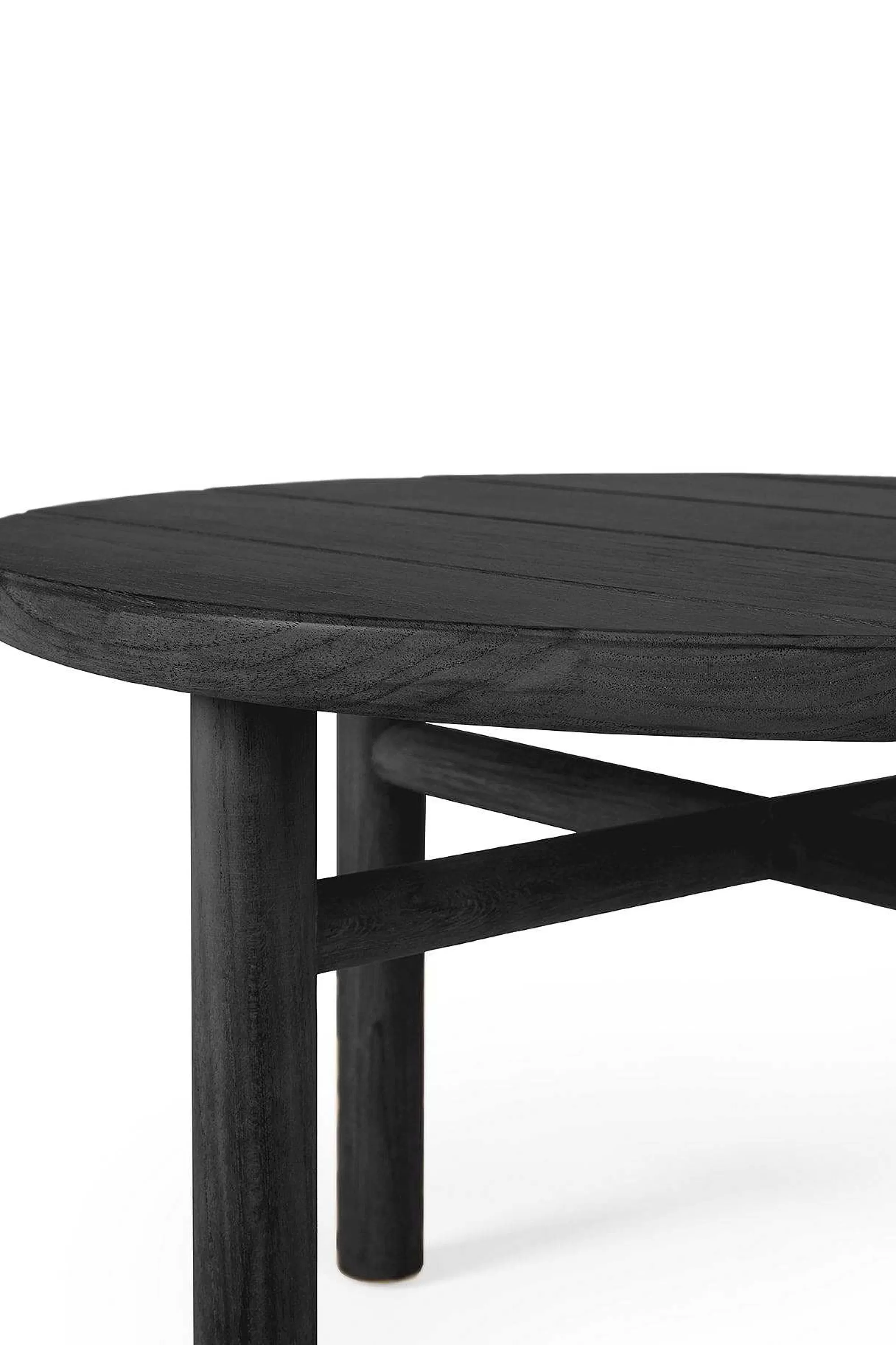 Be Home Outdoor Side Tables<Quatro Solid Black Teak Outdoor Side Table