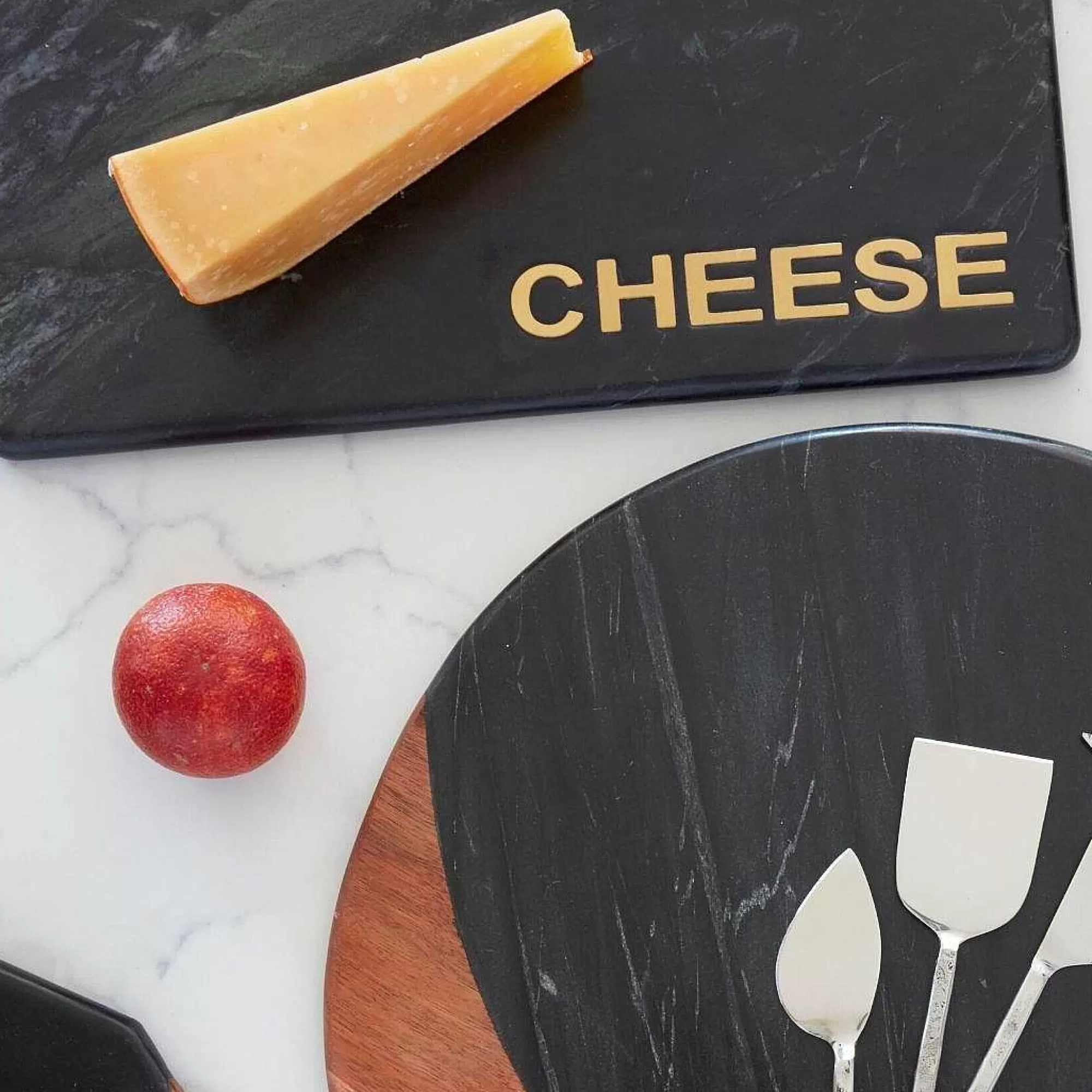 Be Home Marble Serving Boards<Salerno Black Marble "Cheese" Board