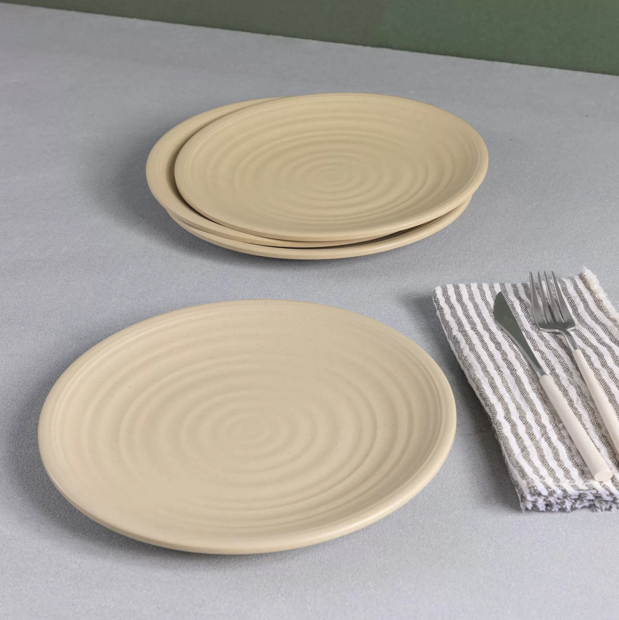 Discount Be Home Sancha Organic Dinner Plate, Birch, Set of 4