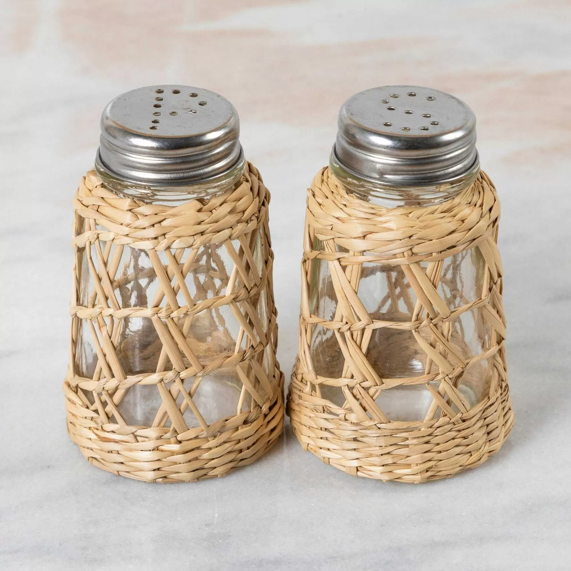 Be Home Salt & Pepper<Seagrass Cage Salt & Pepper Set