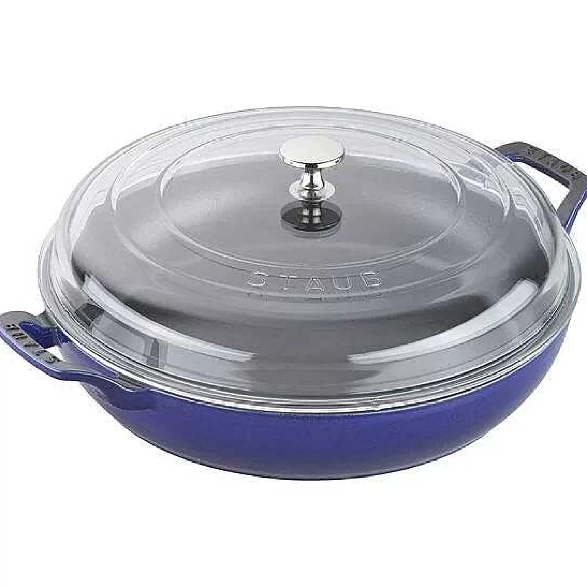 Be Home Cookware<Staub 12" Braiser with Glass Lid, 3.5qt, Dark Blue