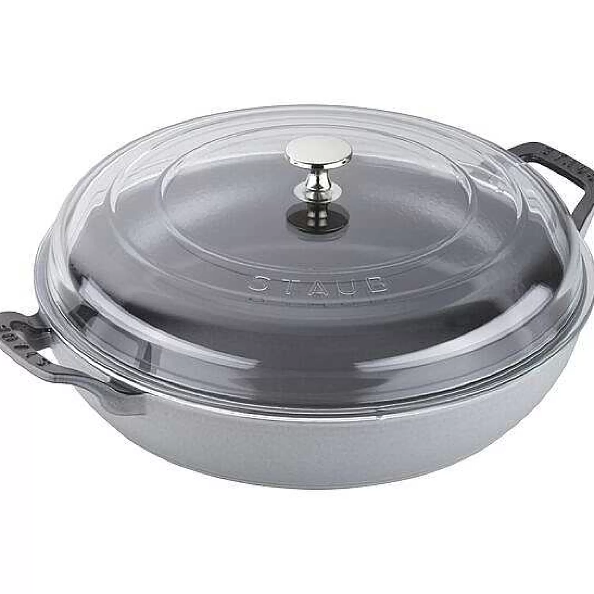 Be Home Cookware<Staub 12" Braiser with Glass Lid, 3.5qt, Graphite Grey